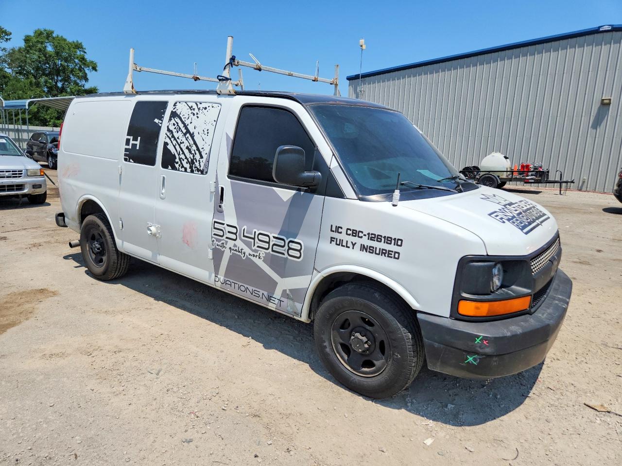 2006 Chevrolet Express G1500 White vin: 1GCFG15X361274720
