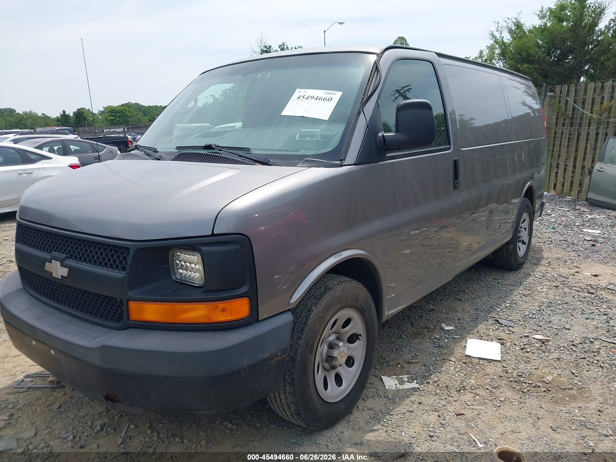 2009 Chevrolet Express Work Van Gray vin: 1GCFG15X491148760