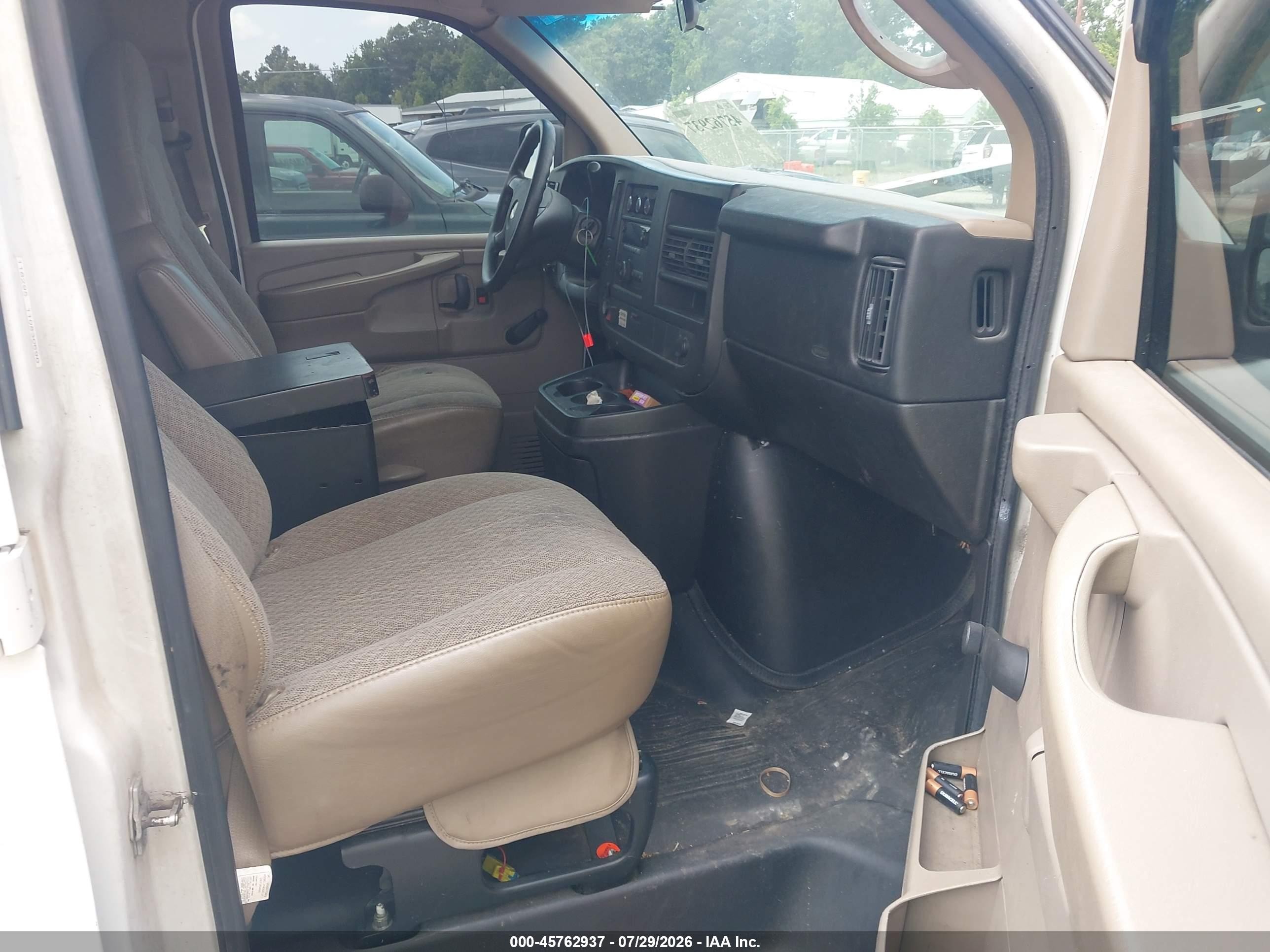 2008 Chevrolet Express Work Van White vin: 1GCFG15X581220709