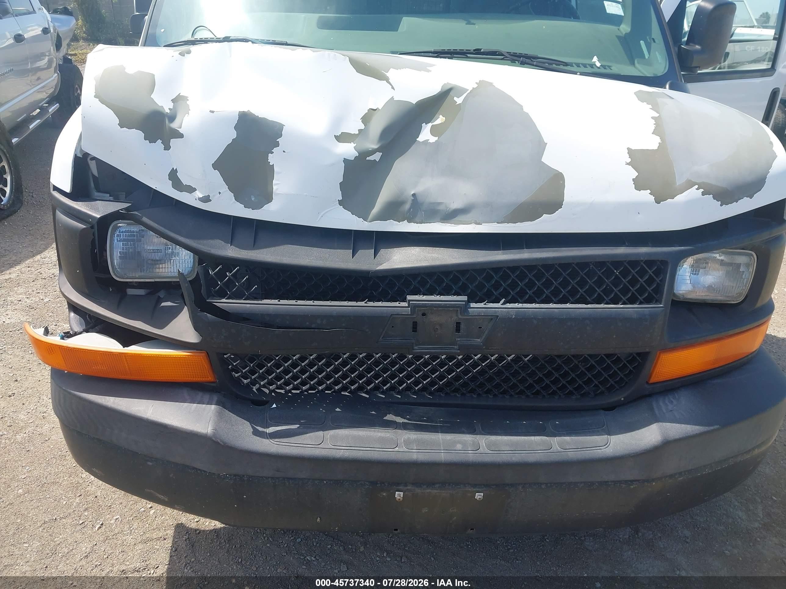 2007 Chevrolet Express Work Van White vin: 1GCFG15X671158364