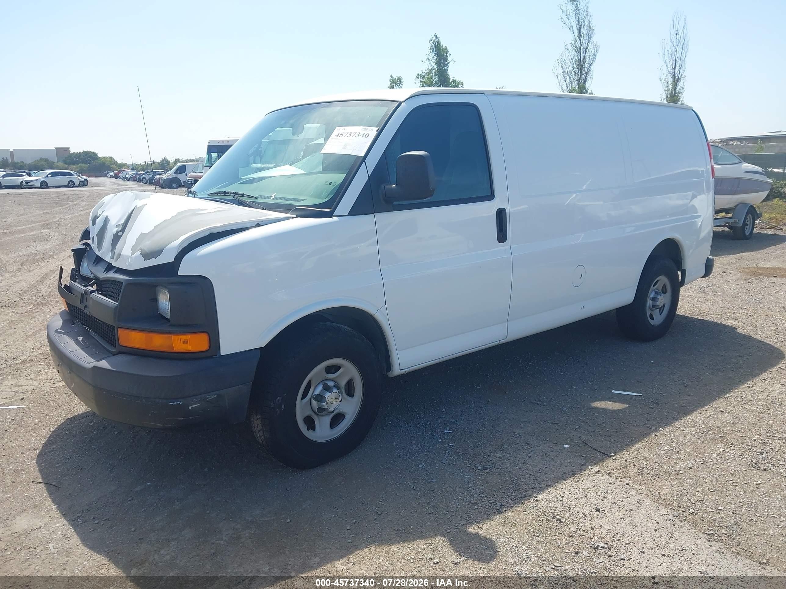 2007 Chevrolet Express Work Van White vin: 1GCFG15X671158364