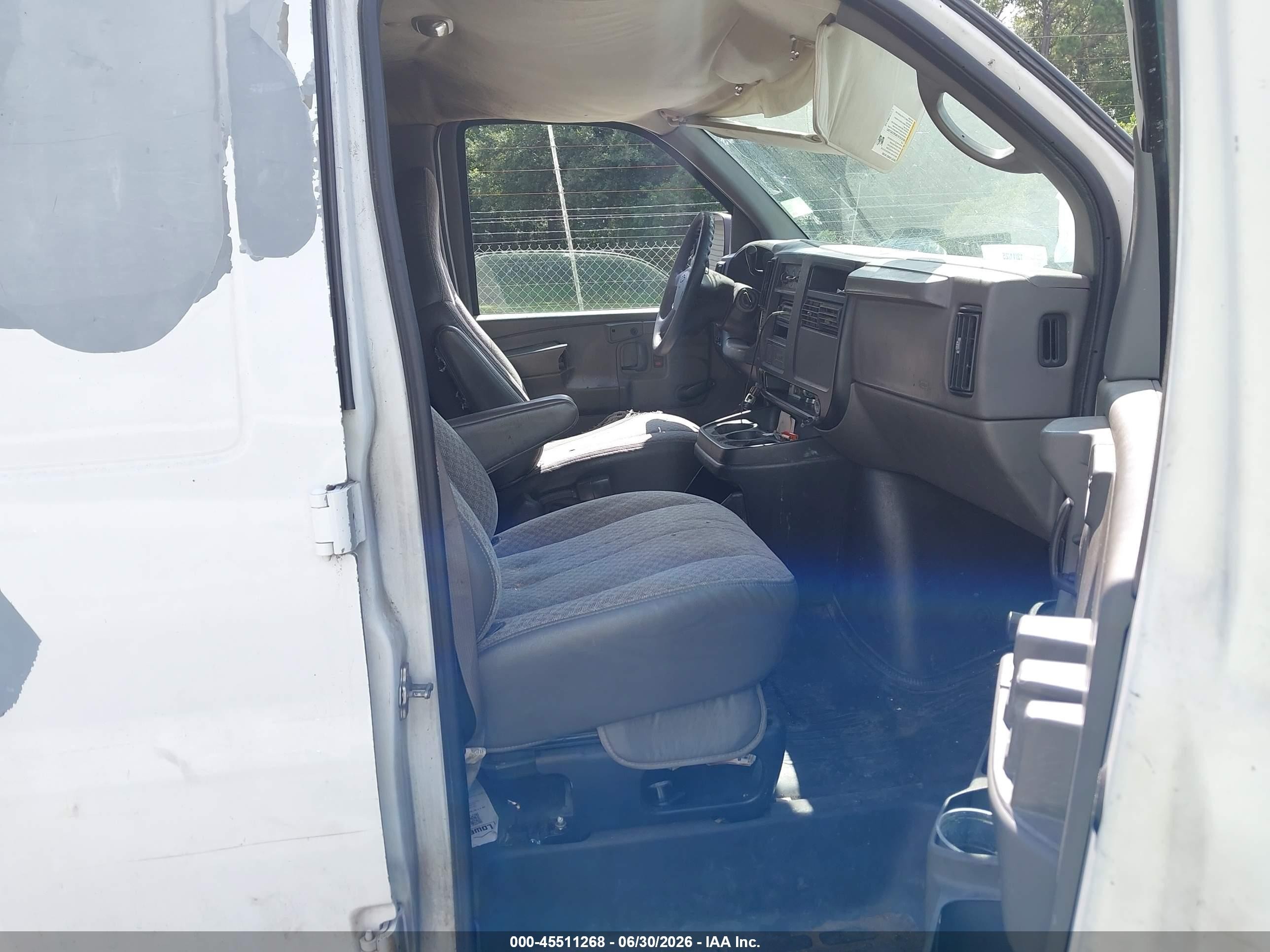 2007 Chevrolet Express Work Van White vin: 1GCFG15X871154817