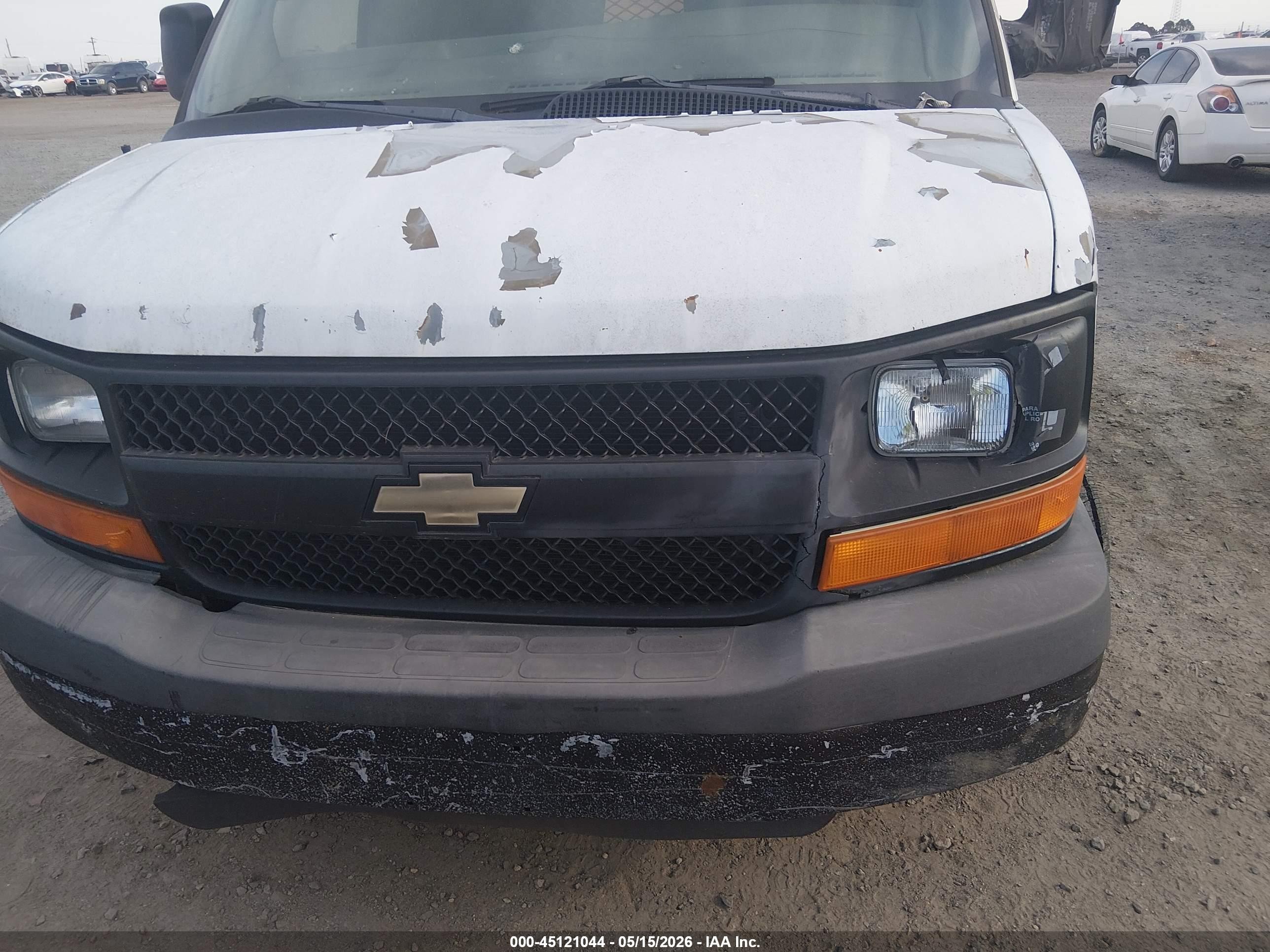 2008 Chevrolet Express Work Van White vin: 1GCFG15X881196521
