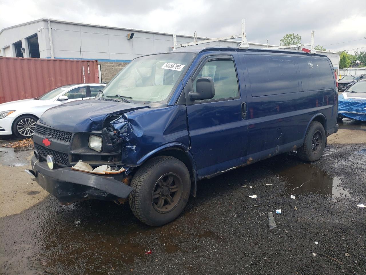 2004 Chevrolet Express G1500 Blue vin: 1GCFG15X941176515