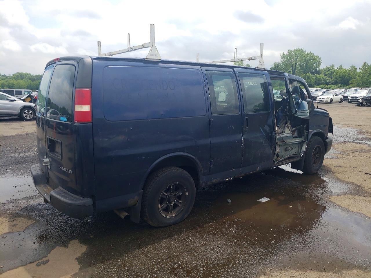 2004 Chevrolet Express G1500 Blue vin: 1GCFG15X941176515