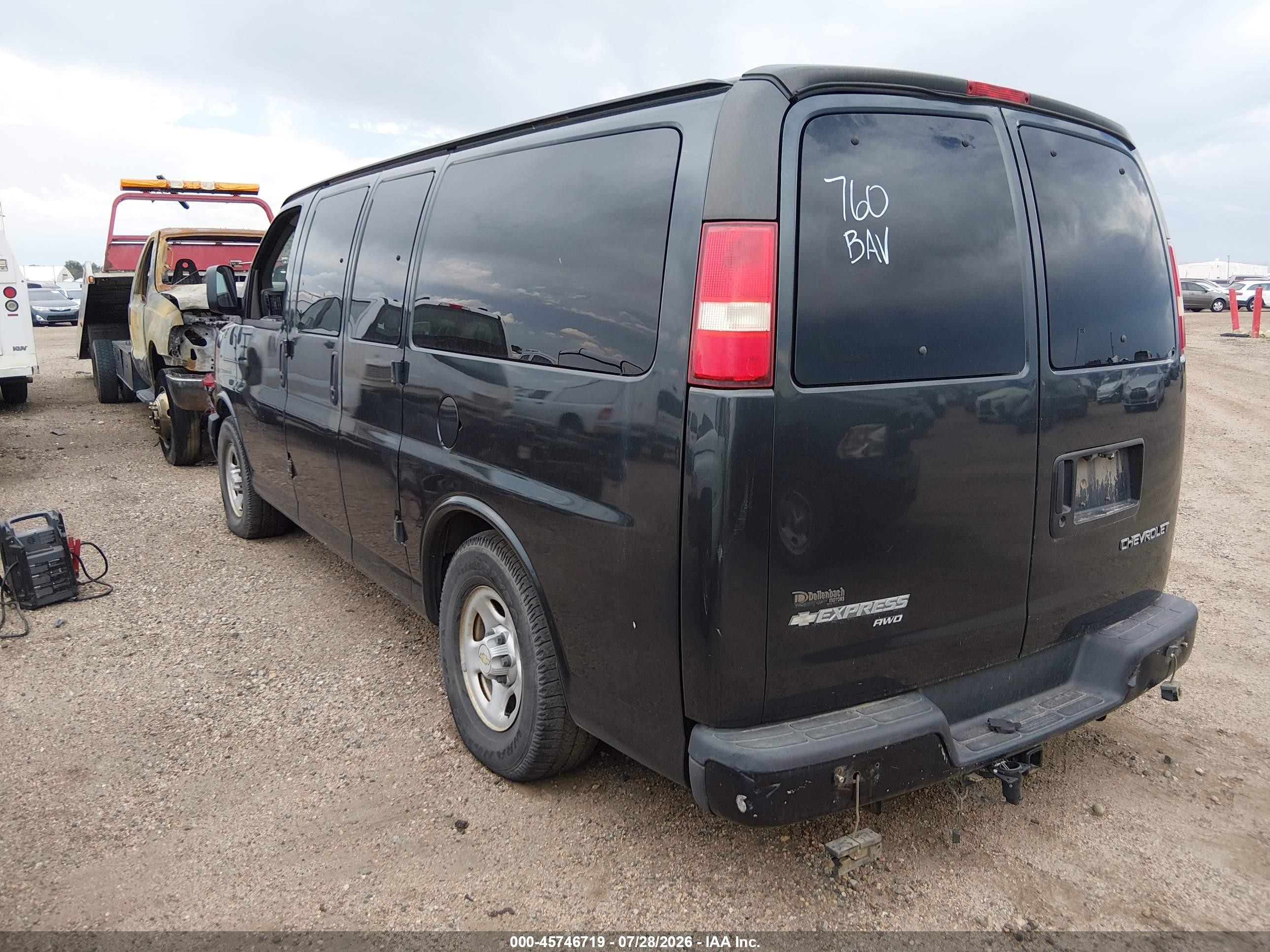 2005 Chevrolet Express Black vin: 1GCFH15T851225392