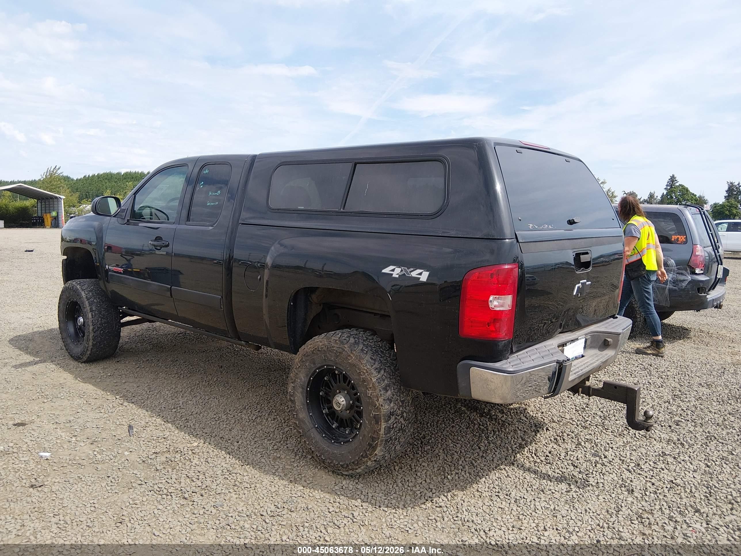 2007 Chevrolet Silverado 1500 Ltz Black vin: 1GCFK19YX7Z578244