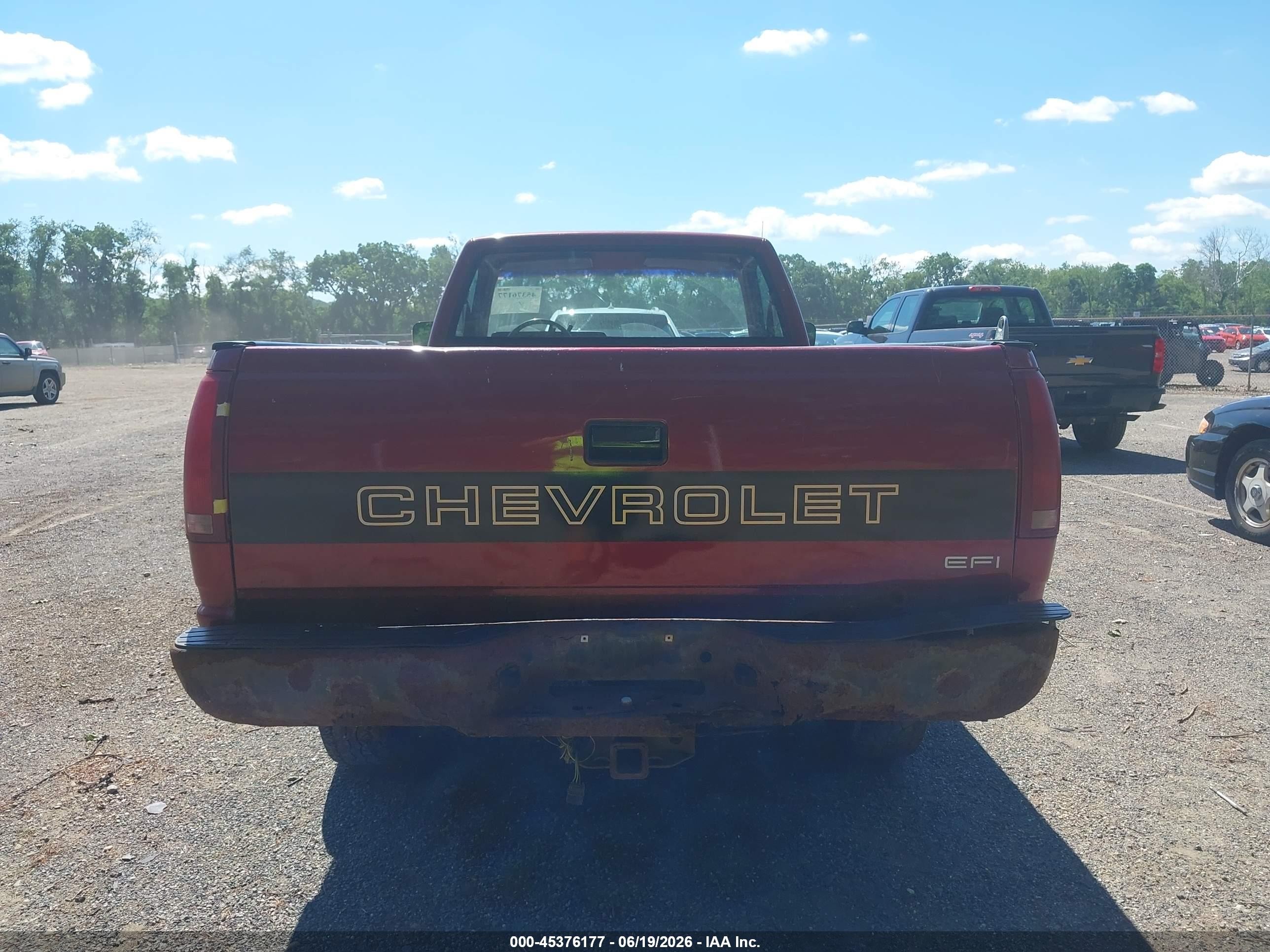 1991 Chevrolet Gmt-400 K2500 Red vin: 1GCFK24K5ME164283