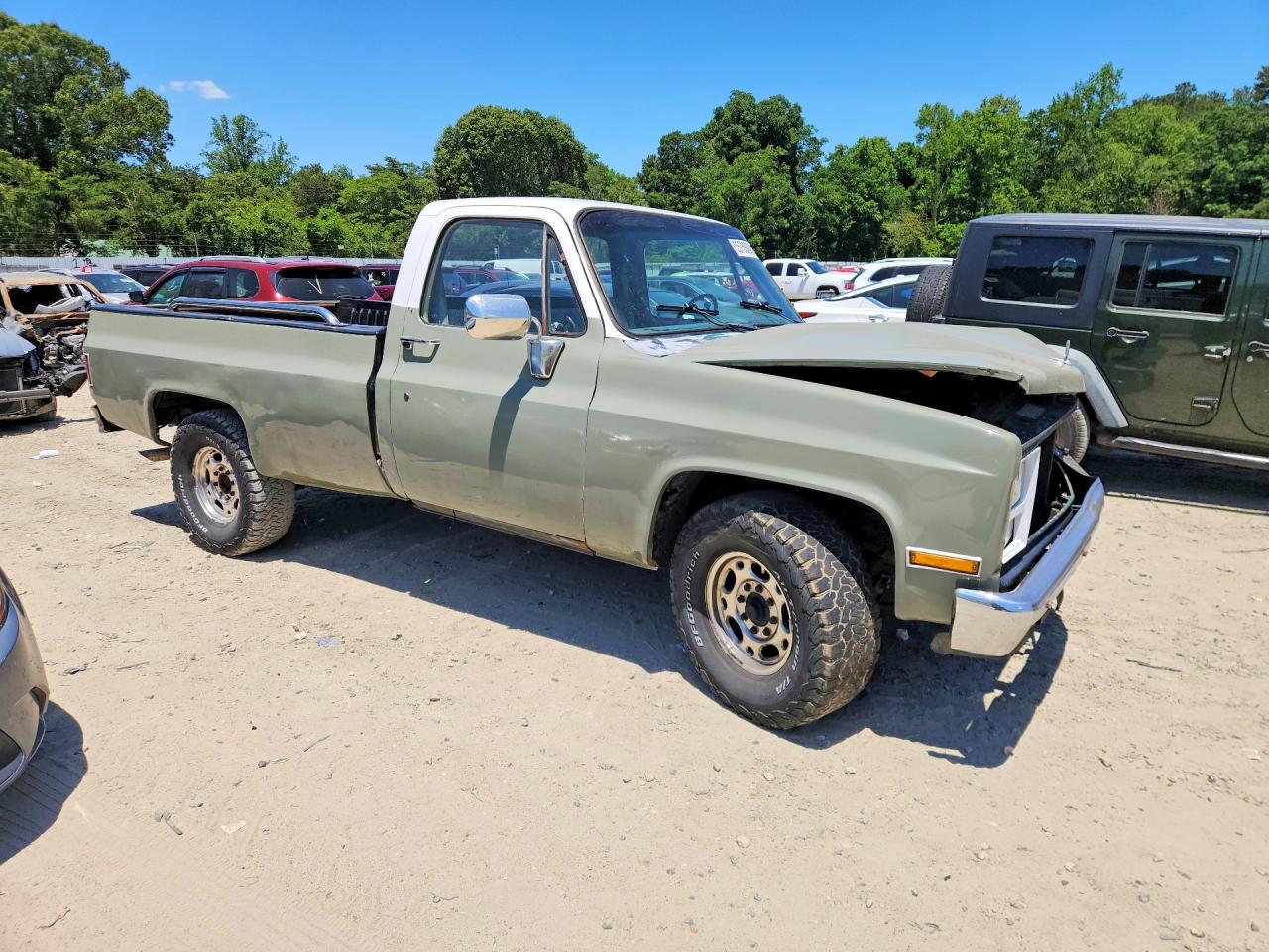 1987 Chevrolet R20 Teal vin: 1GCFR24H2HF340173
