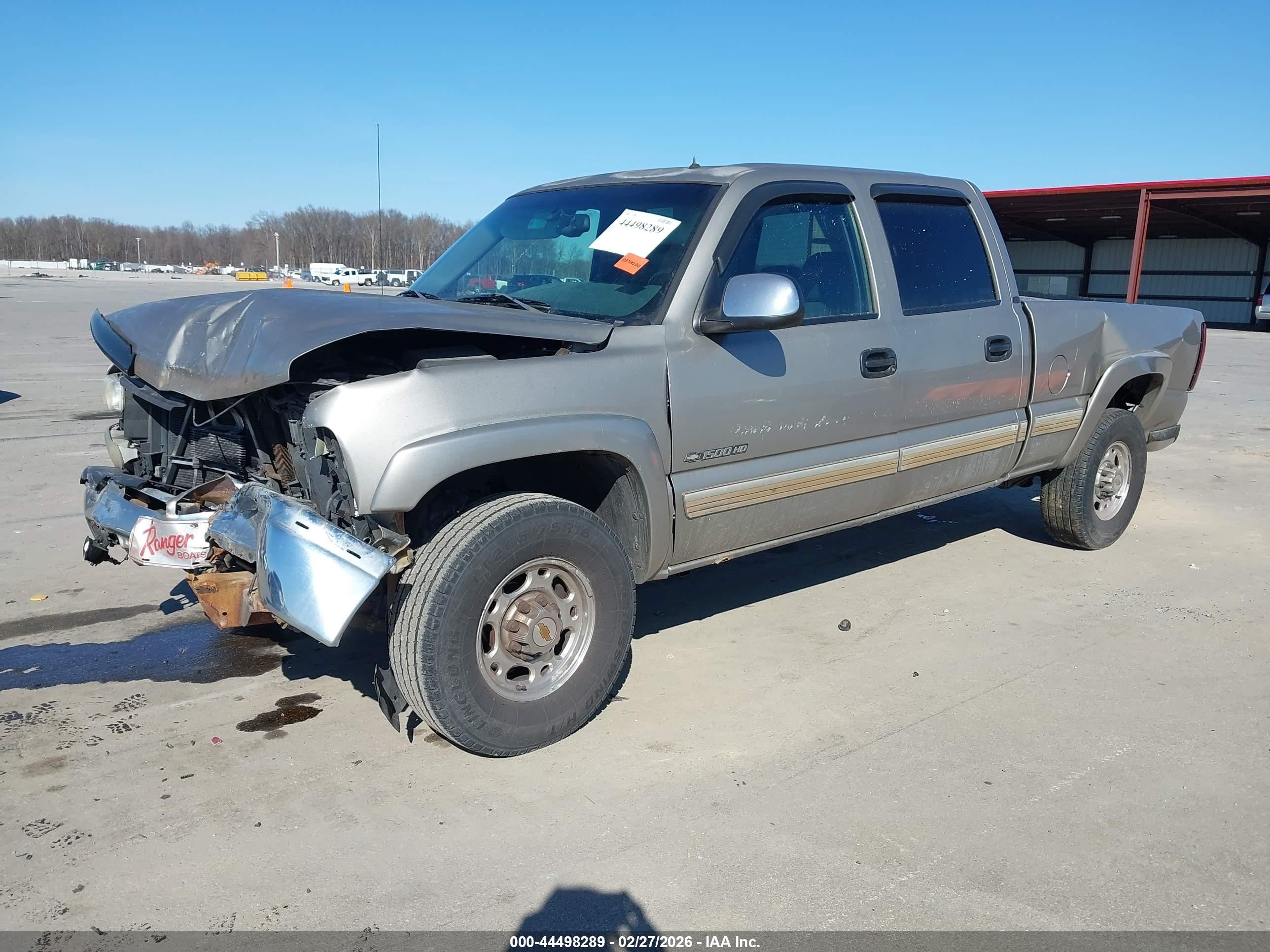 2002 Chevrolet Silverado 1500hd Lt Gray vin: 1GCGC13U42F105277