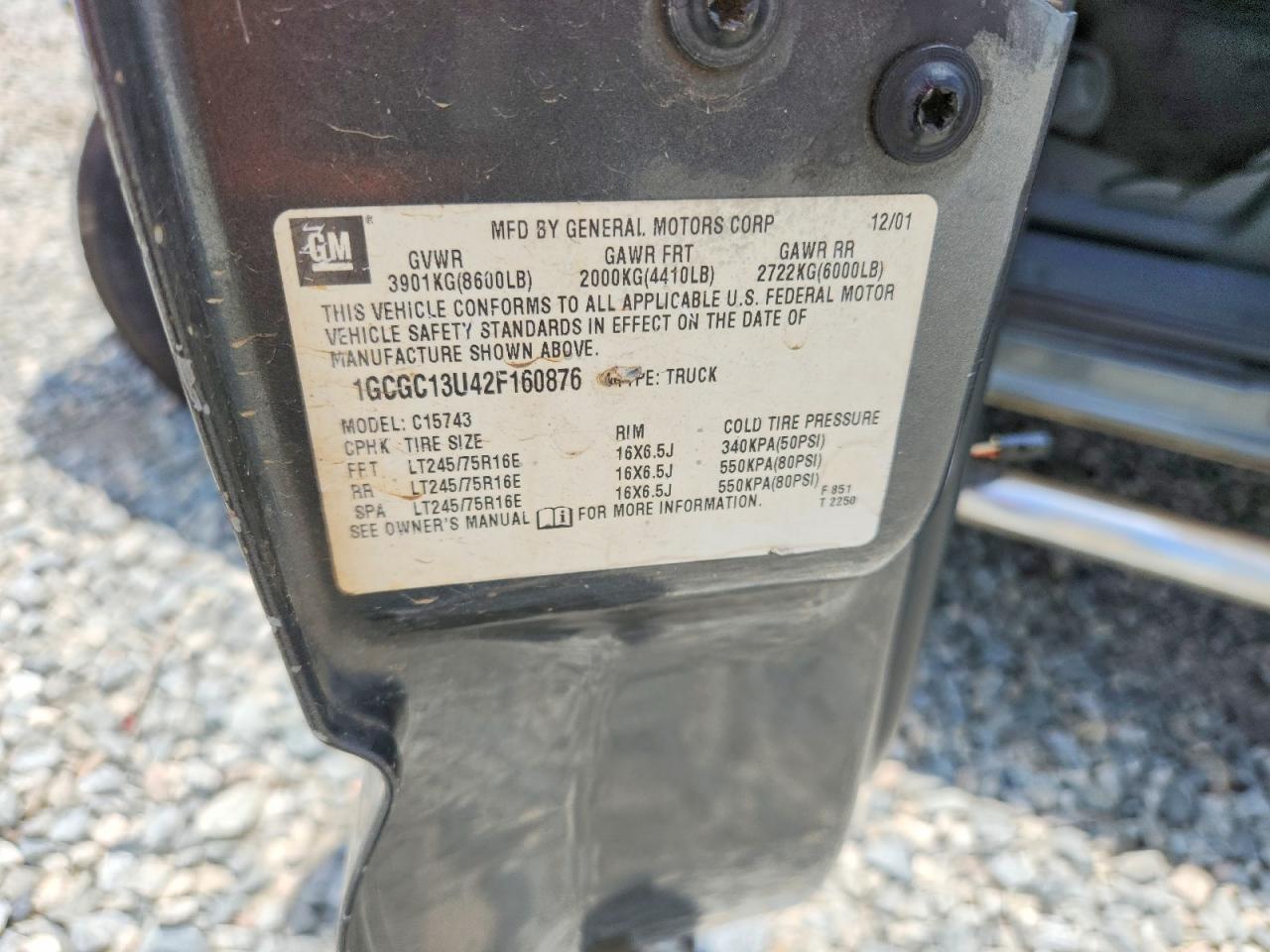 2002 Chevrolet Silverado C1500 Heavy Duty Серый vin: 1GCGC13U42F160876
