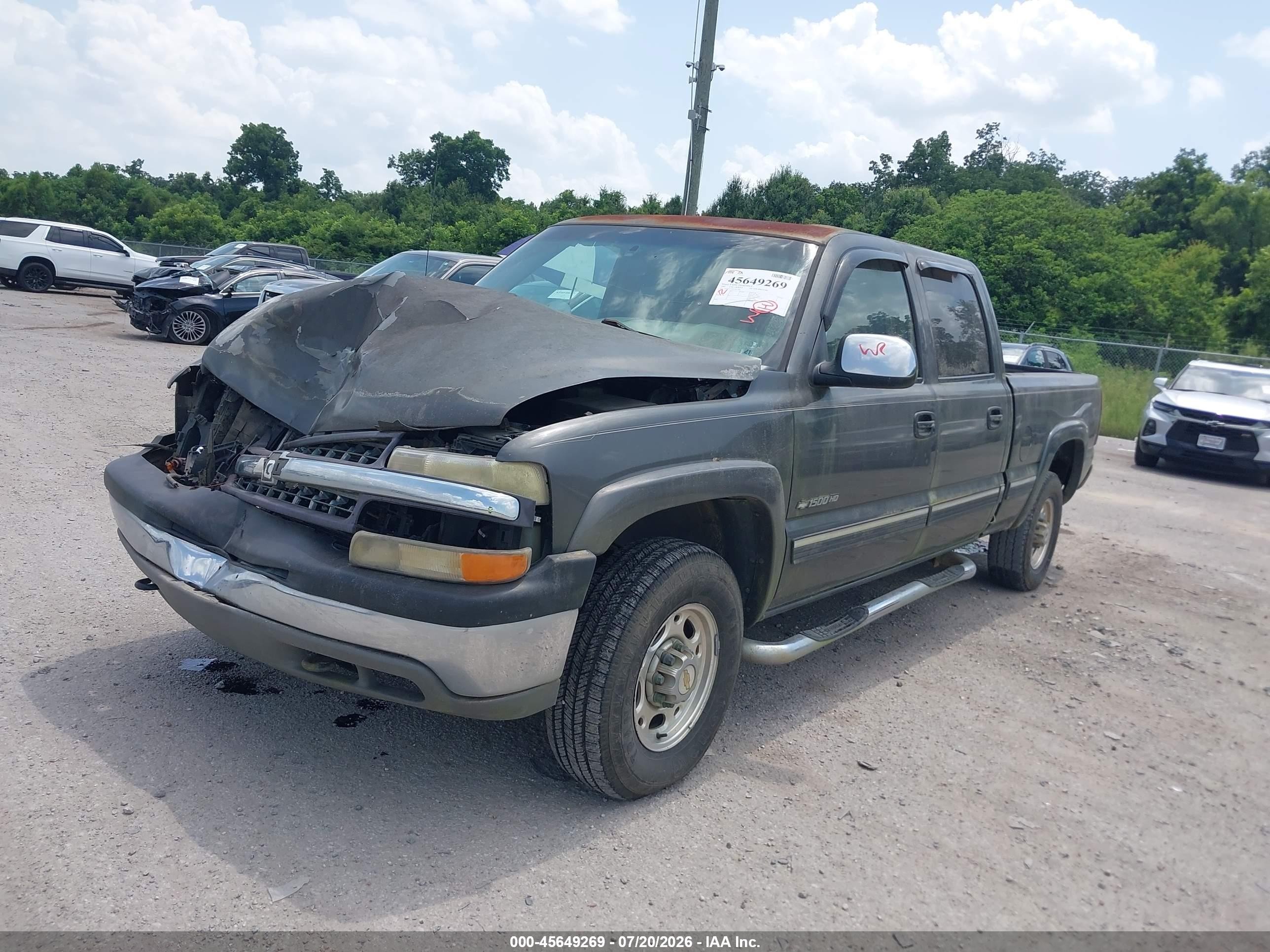 2001 Chevrolet Silverado 1500hd Ls Gray vin: 1GCGC13U81F201198