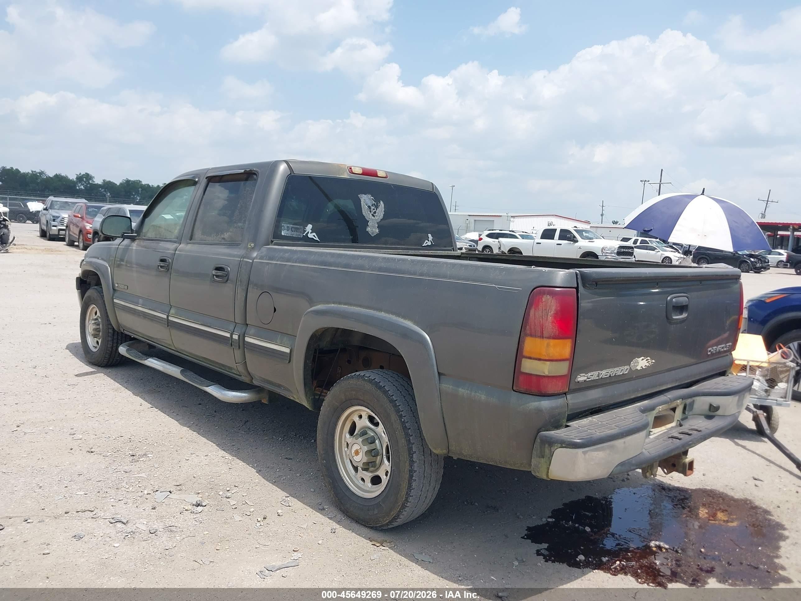 2001 Chevrolet Silverado 1500hd Ls Gray vin: 1GCGC13U81F201198