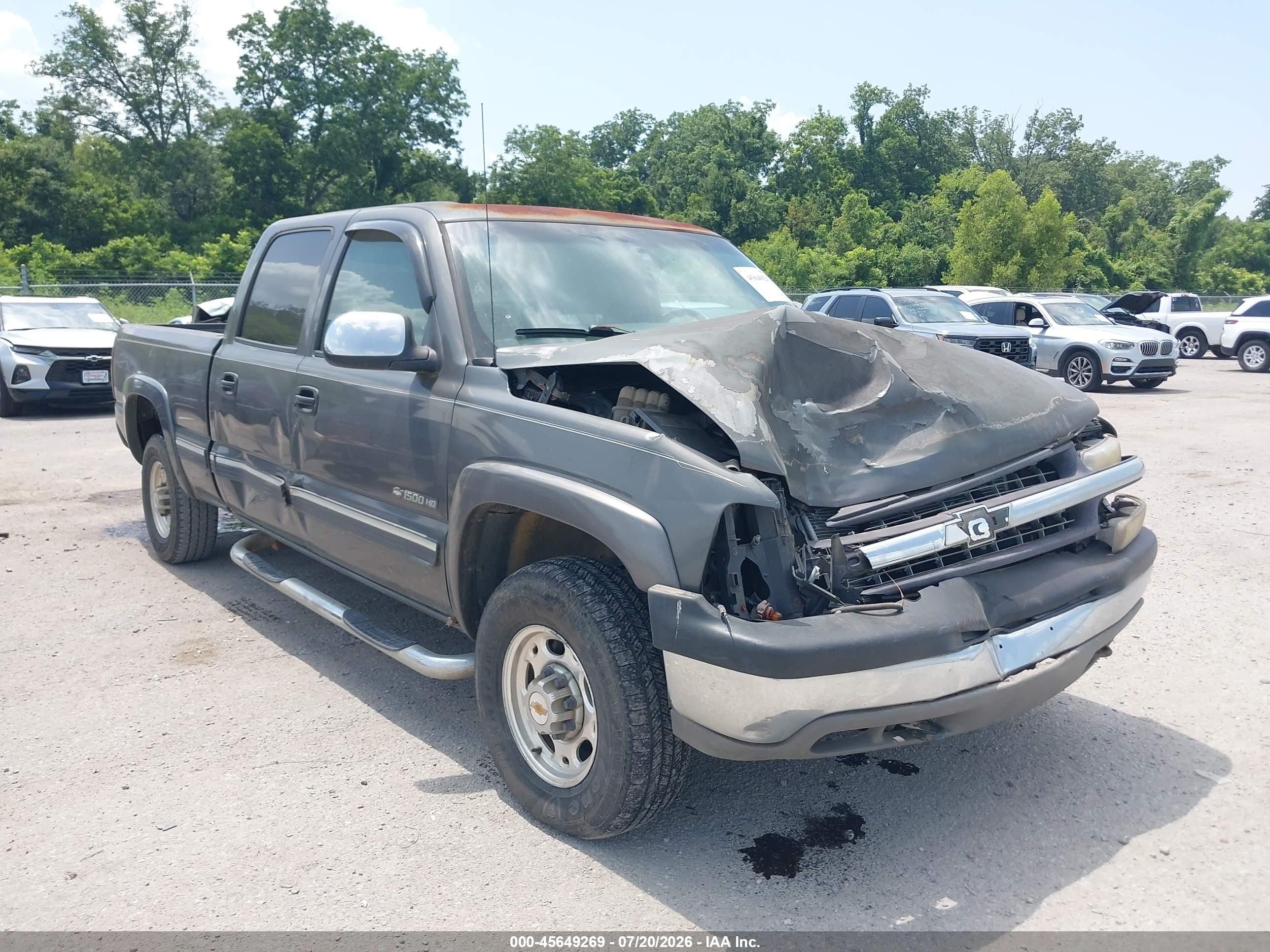 2001 Chevrolet Silverado 1500hd Ls Gray vin: 1GCGC13U81F201198