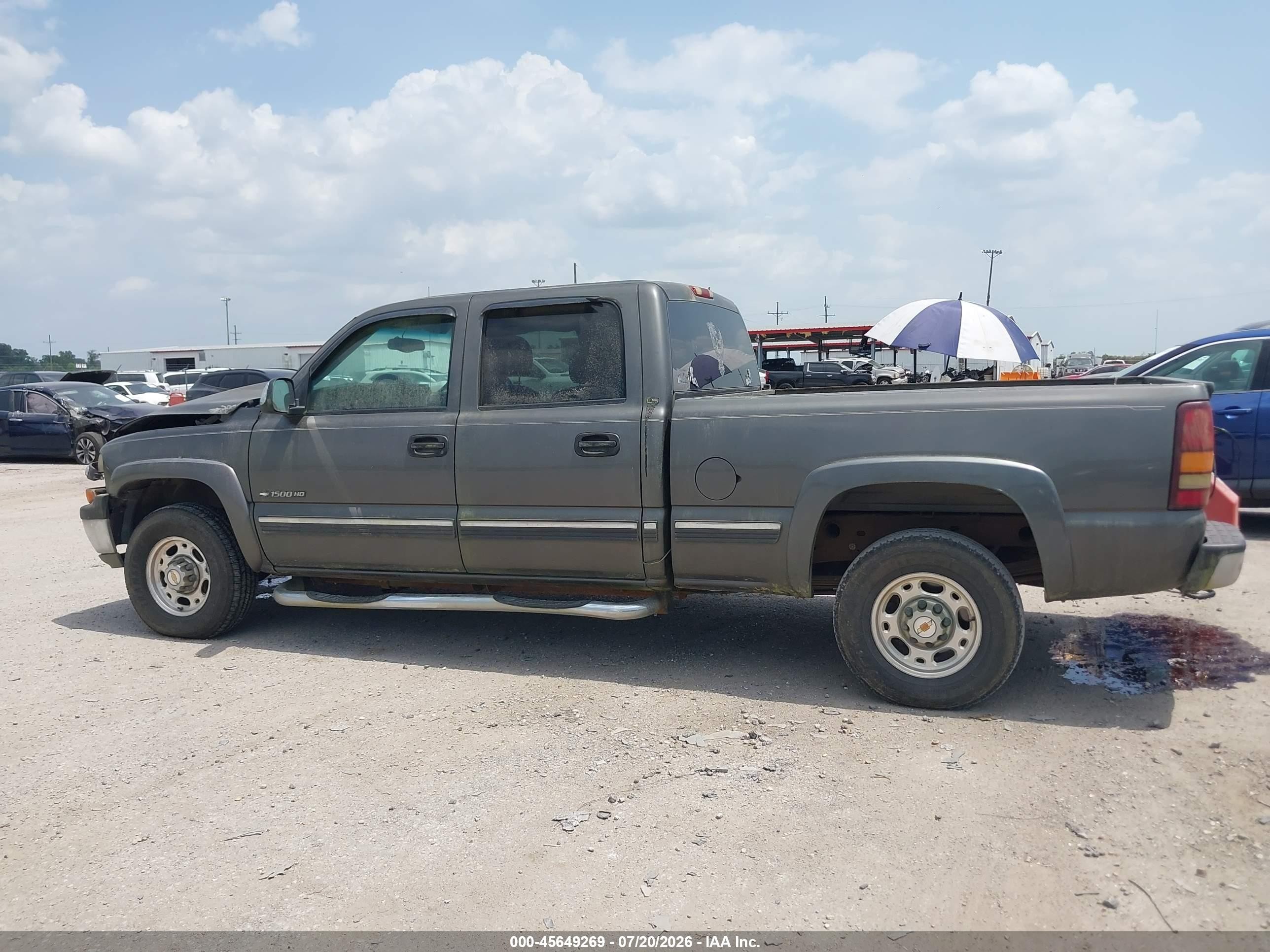 2001 Chevrolet Silverado 1500hd Ls Gray vin: 1GCGC13U81F201198