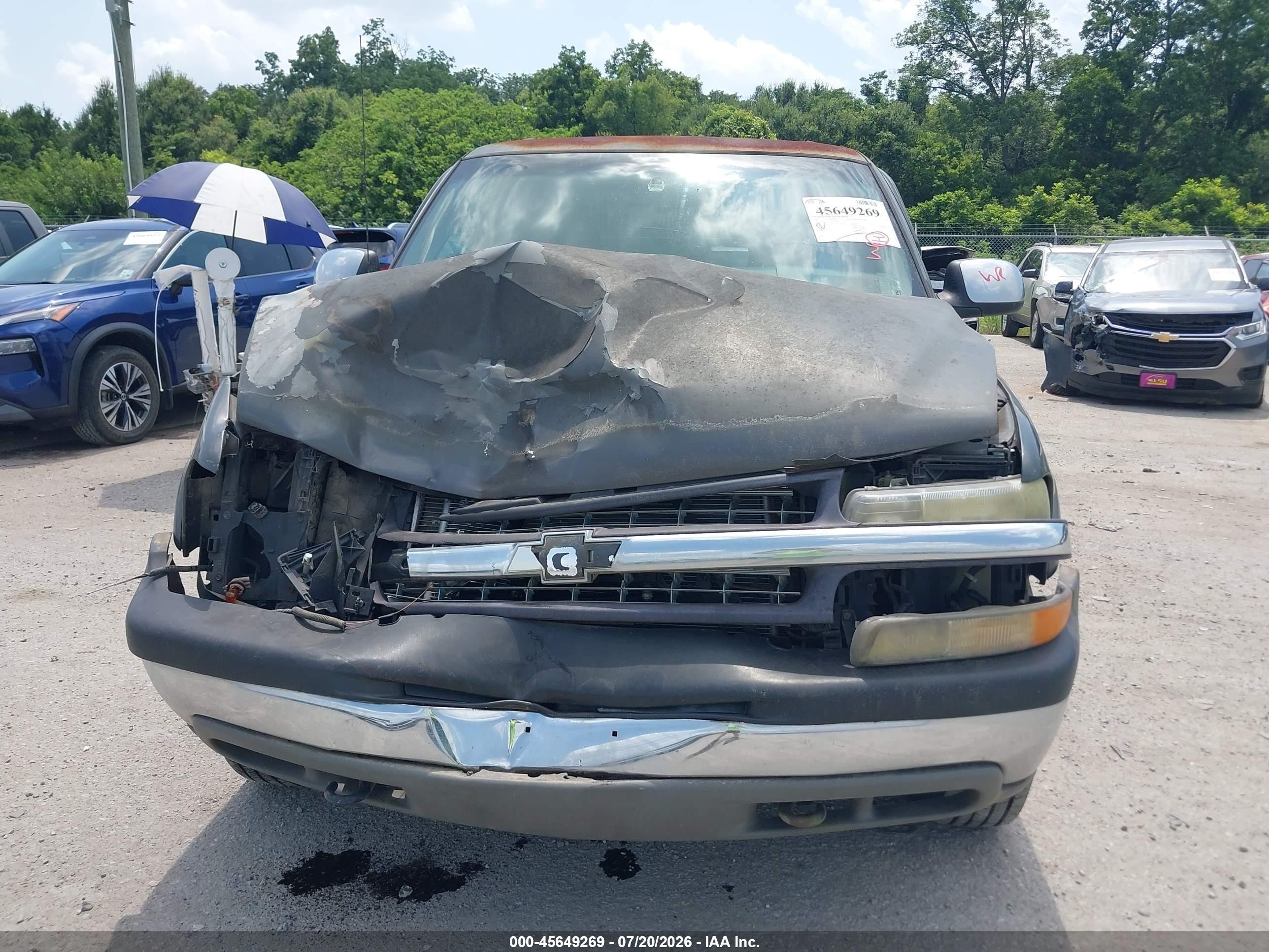 2001 Chevrolet Silverado 1500hd Ls Gray vin: 1GCGC13U81F201198