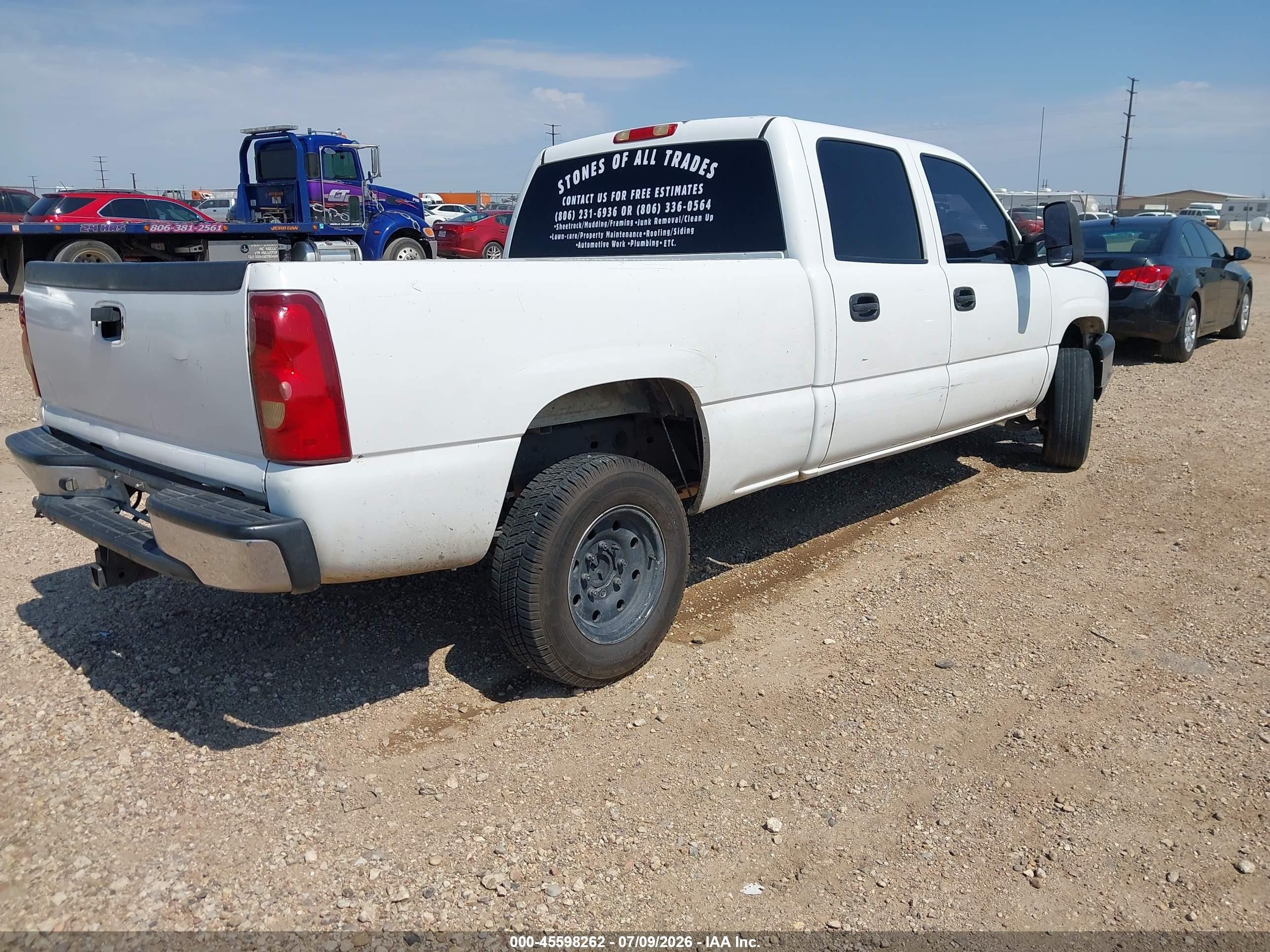 2003 Chevrolet Silverado 1500hd Ls White vin: 1GCGC13U83F184924