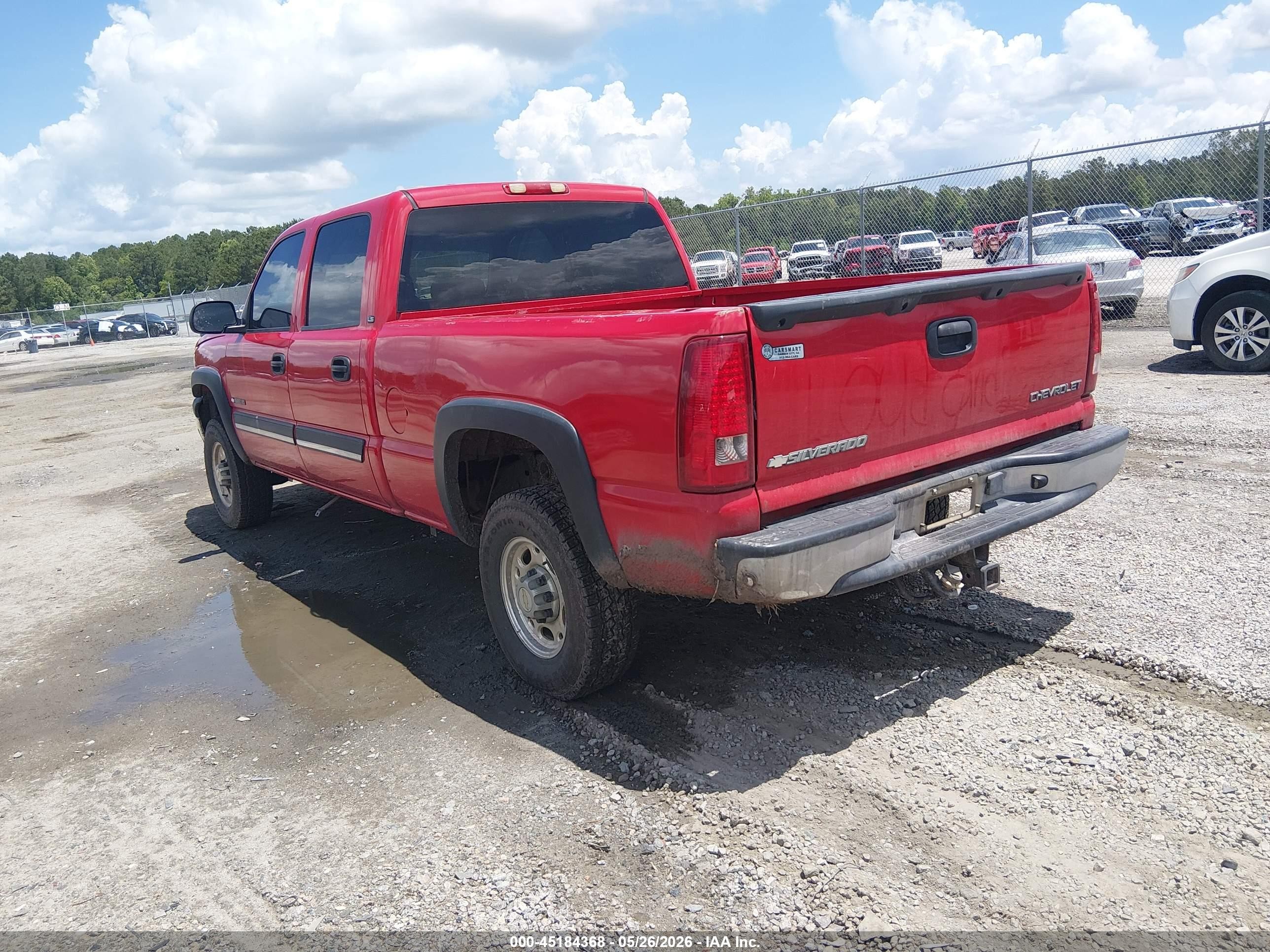 2005 Chevrolet Silverado 1500hd Ls Red vin: 1GCGC13UX5F853780