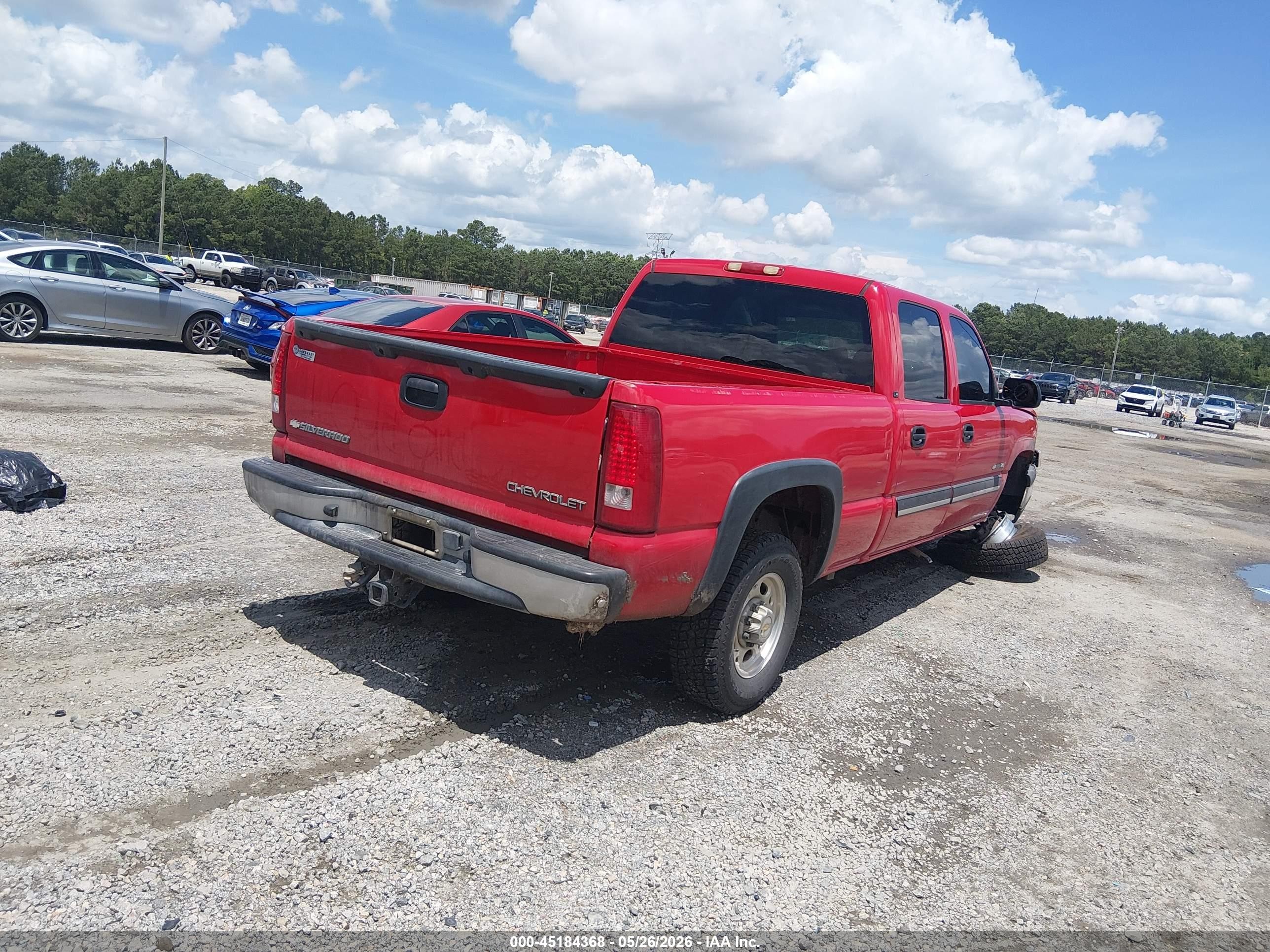 2005 Chevrolet Silverado 1500hd Ls Red vin: 1GCGC13UX5F853780