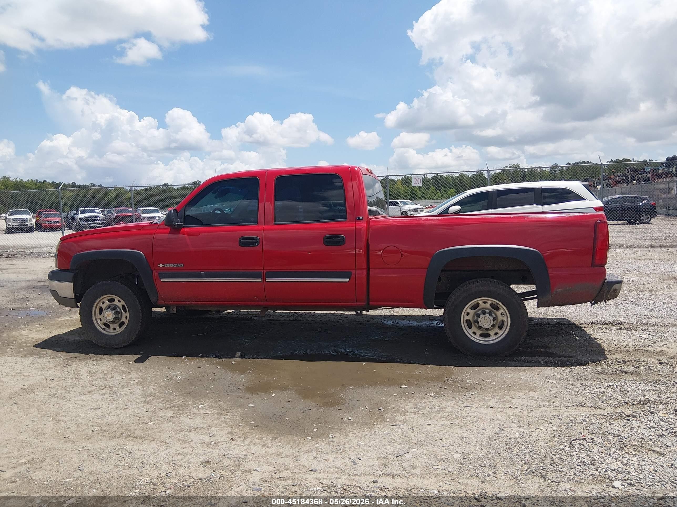 2005 Chevrolet Silverado 1500hd Ls Red vin: 1GCGC13UX5F853780