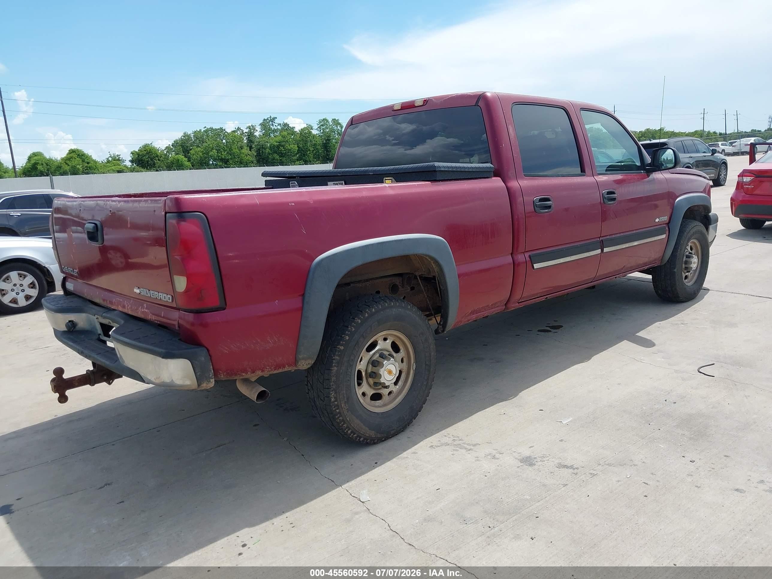 2004 Chevrolet Silverado 2500 Ls Burgundy vin: 1GCGC23U04F185590
