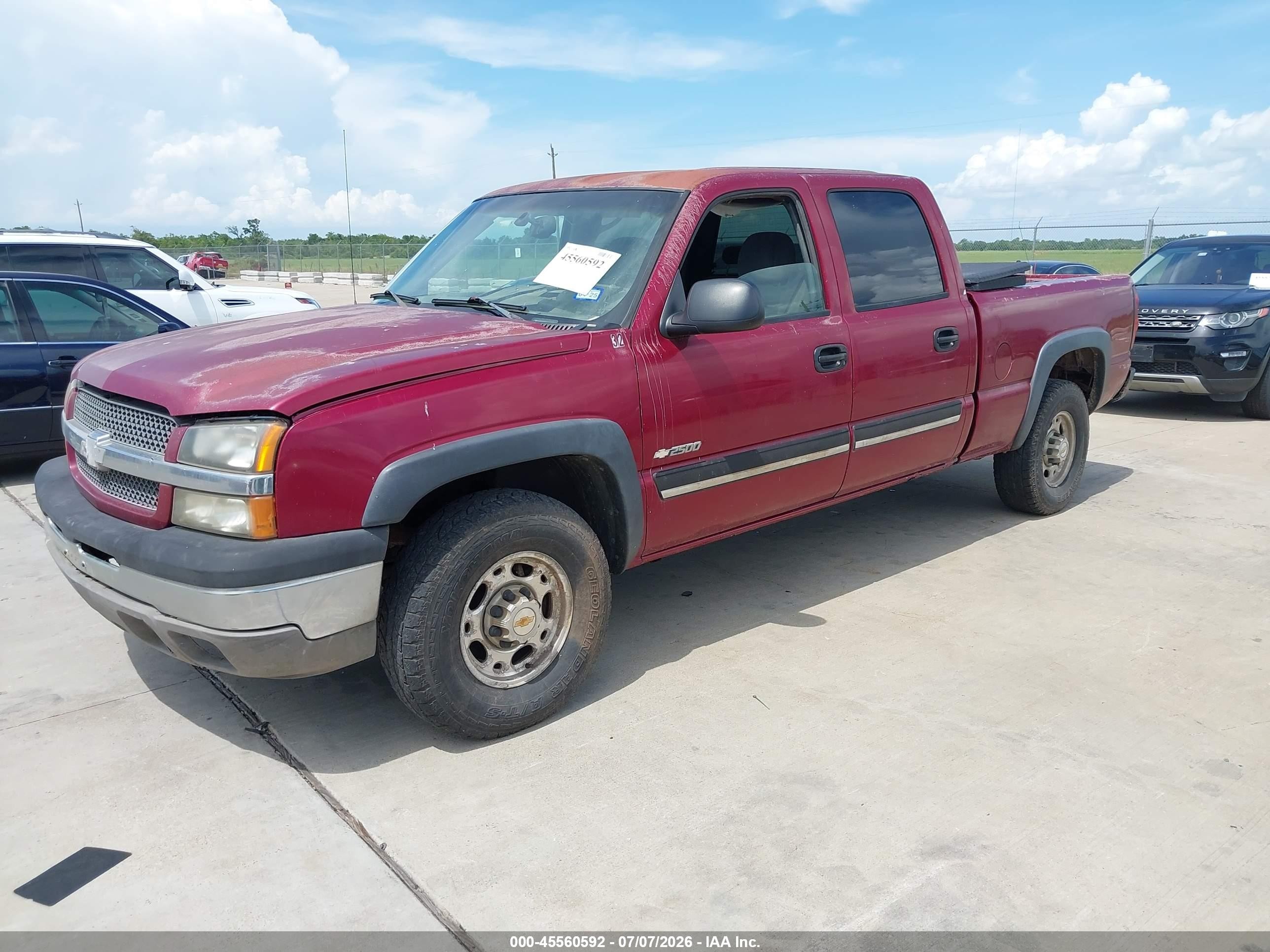 2004 Chevrolet Silverado 2500 Ls Burgundy vin: 1GCGC23U04F185590