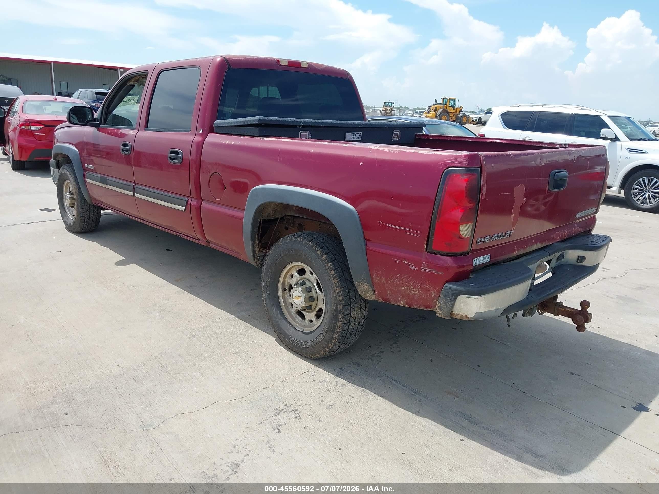 2004 Chevrolet Silverado 2500 Ls Burgundy vin: 1GCGC23U04F185590