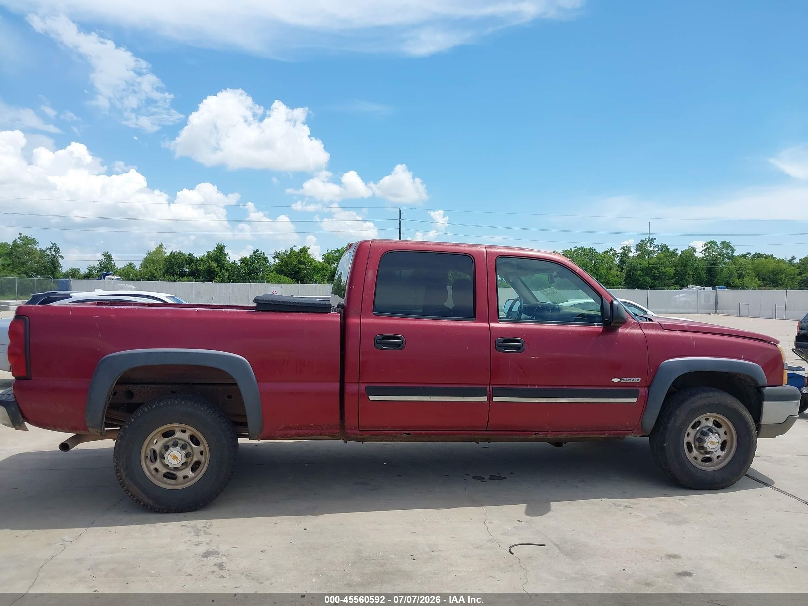 2004 Chevrolet Silverado 2500 Ls Burgundy vin: 1GCGC23U04F185590