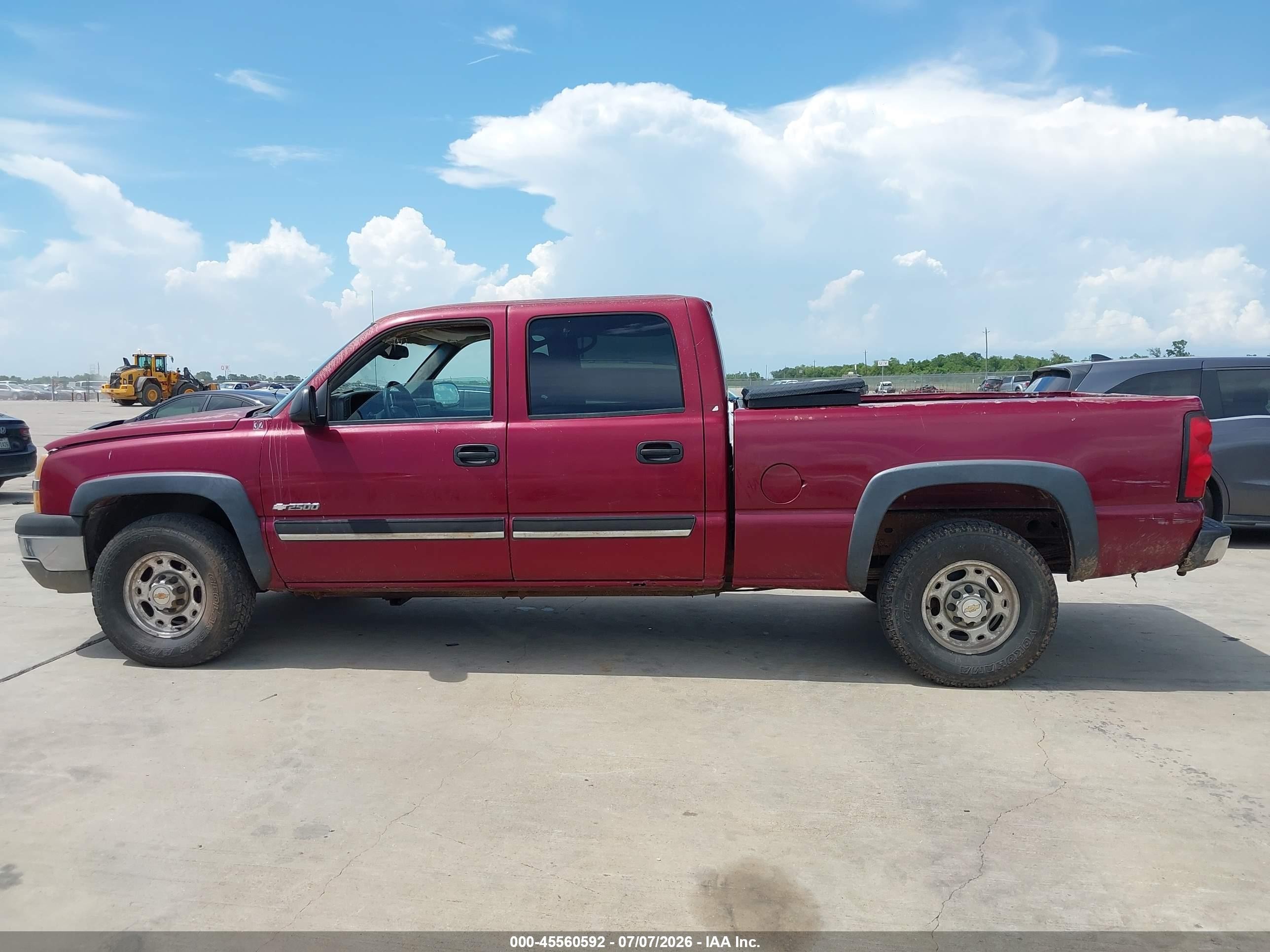 2004 Chevrolet Silverado 2500 Ls Burgundy vin: 1GCGC23U04F185590