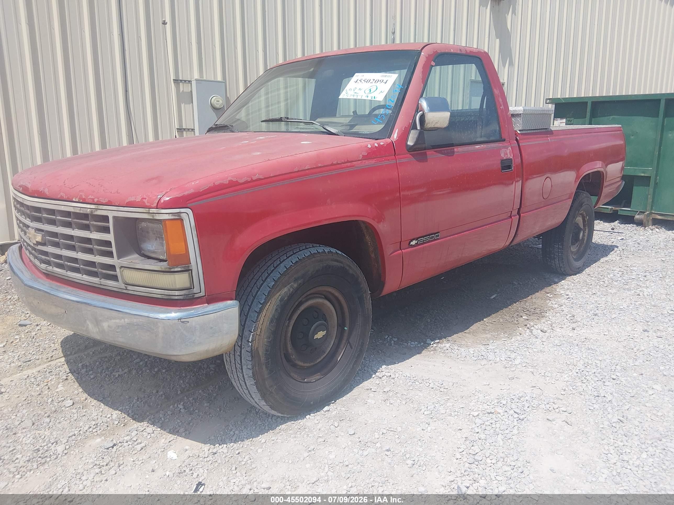 1990 Chevrolet Gmt-400 C2500 Red vin: 1GCGC24J7LE228444