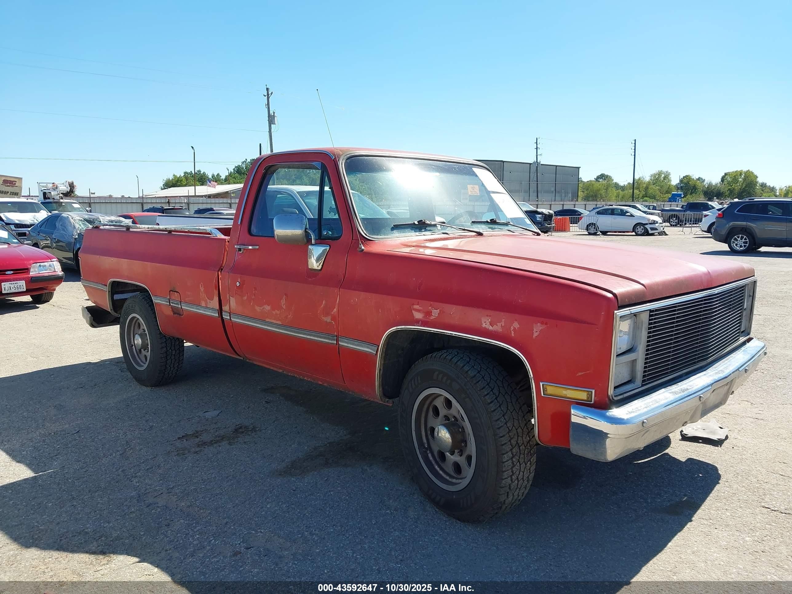 1986 Chevrolet C20   Красный vin: 1GCGC24M6GF448555