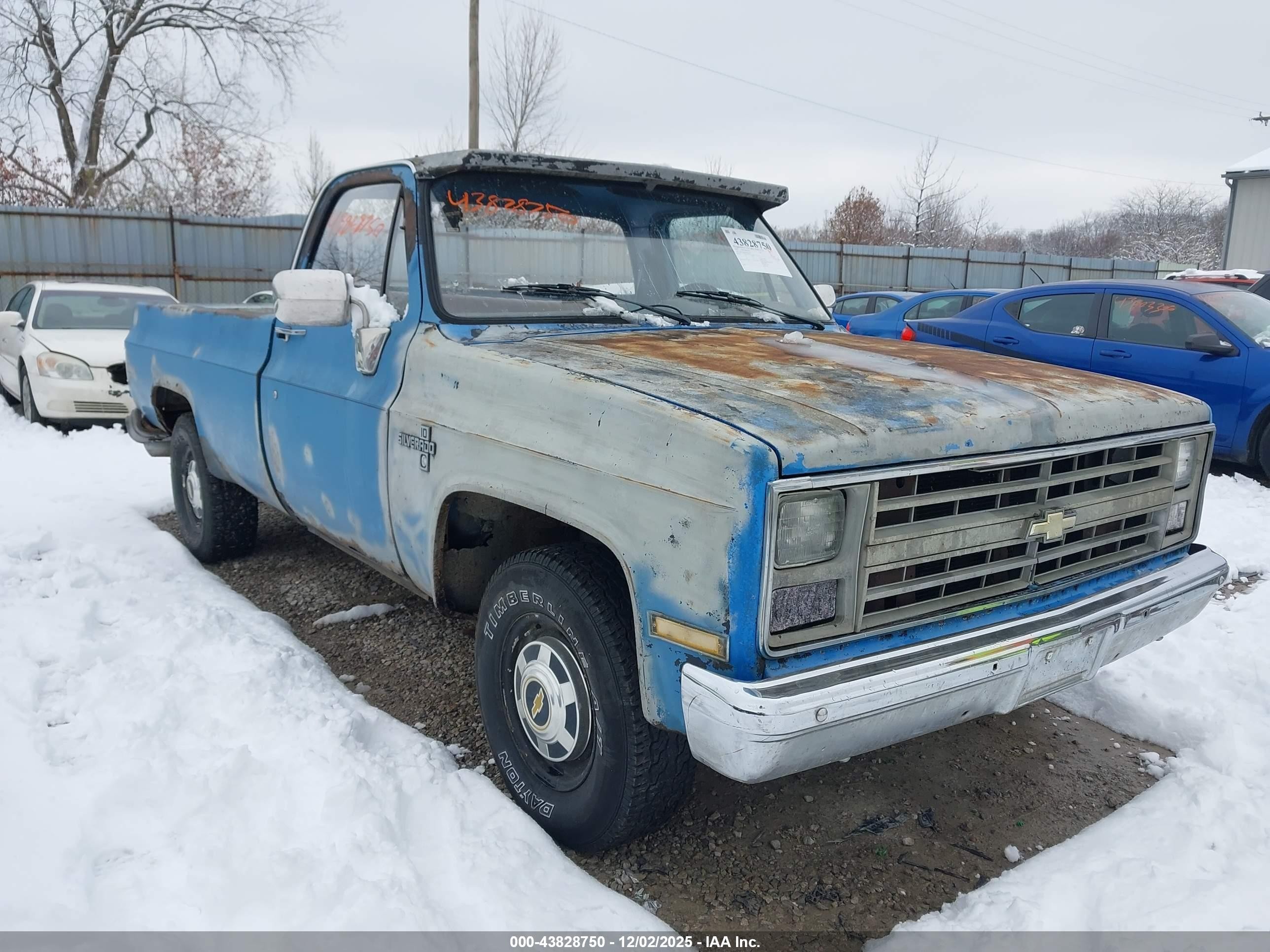 1985 Chevrolet C20   Синий vin: 1GCGC24MXFF435368