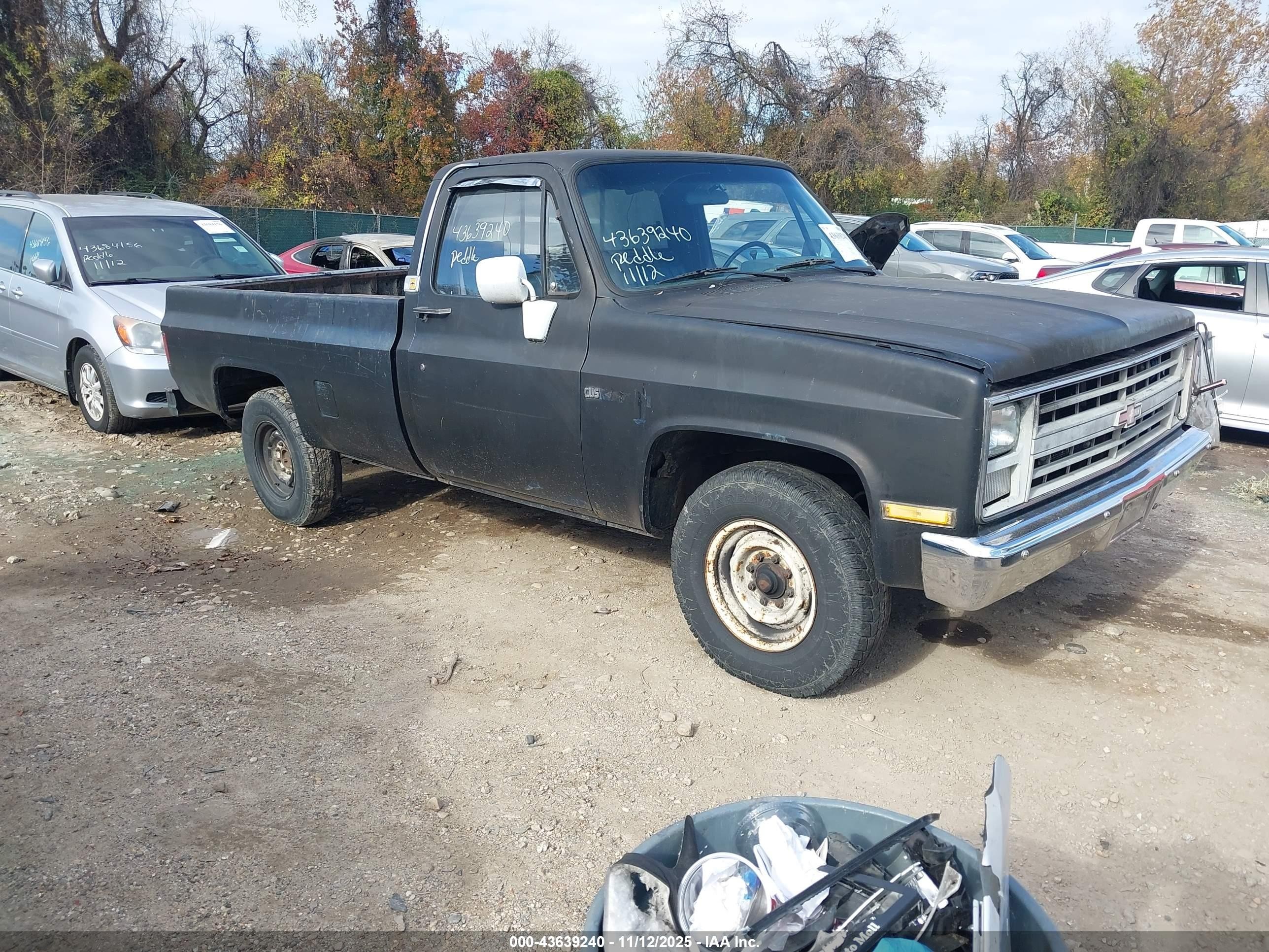 1986 Chevrolet C20   Черный vin: 1GCGC24MXGS147990