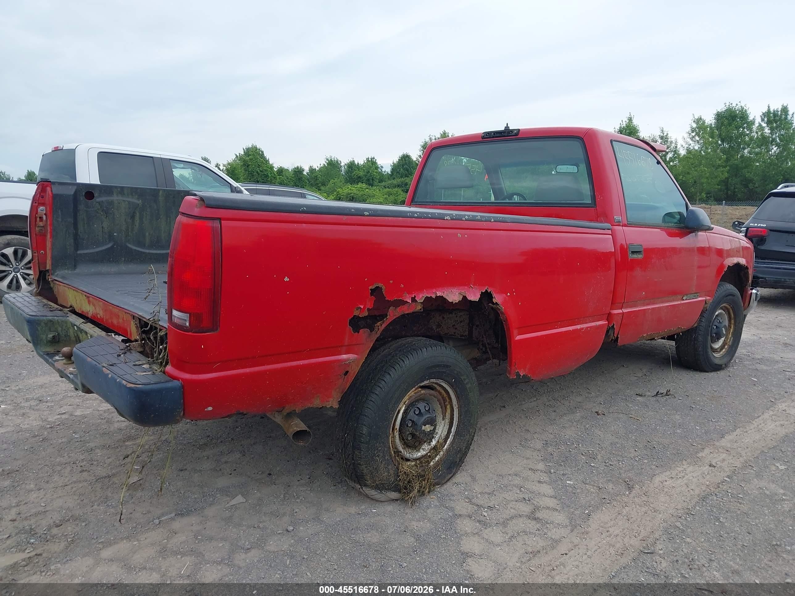 1997 Chevrolet C/k 2500 Hd Fleetside Red vin: 1GCGC24R9VZ167924