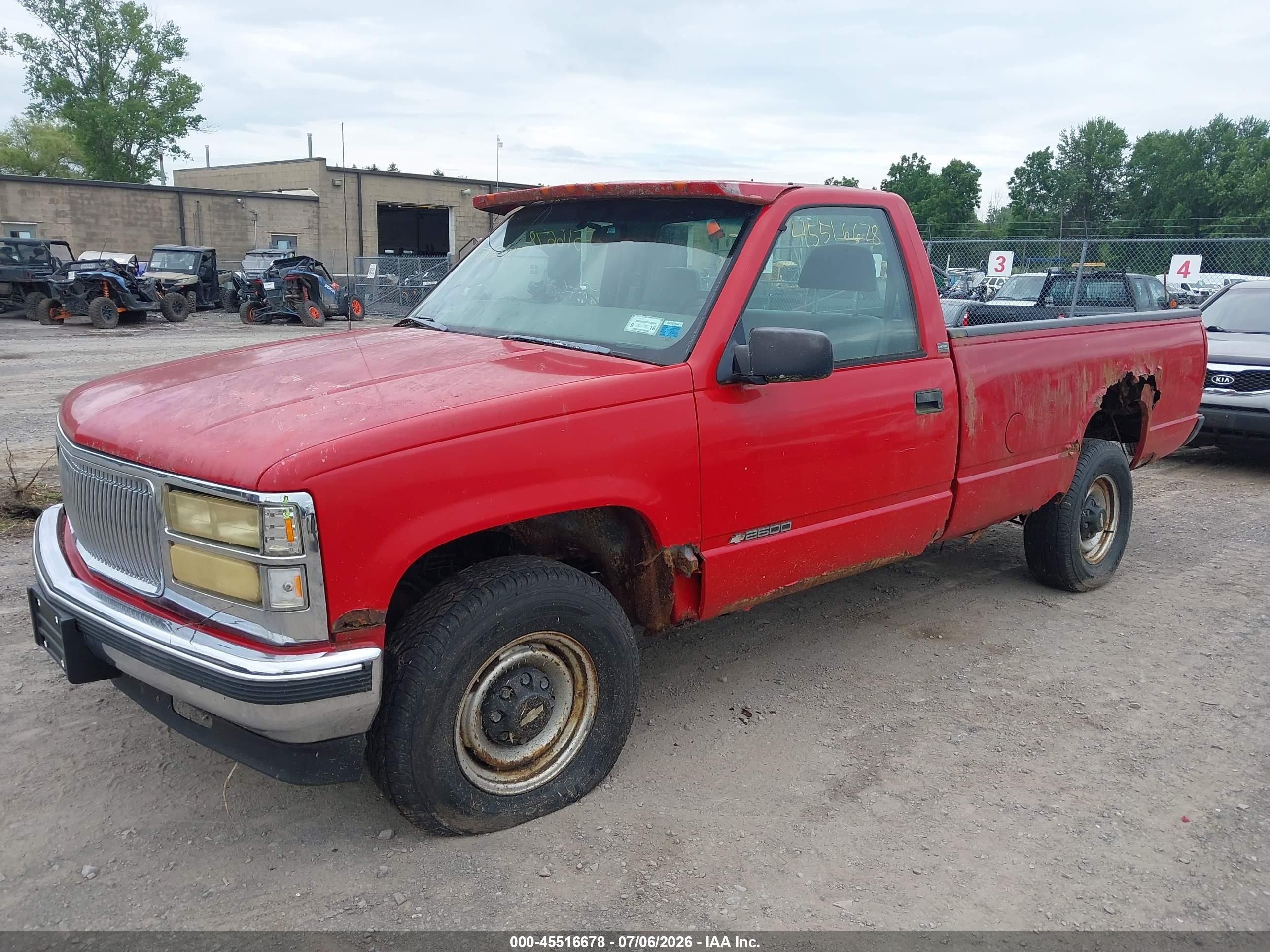 1997 Chevrolet C/k 2500 Hd Fleetside Red vin: 1GCGC24R9VZ167924