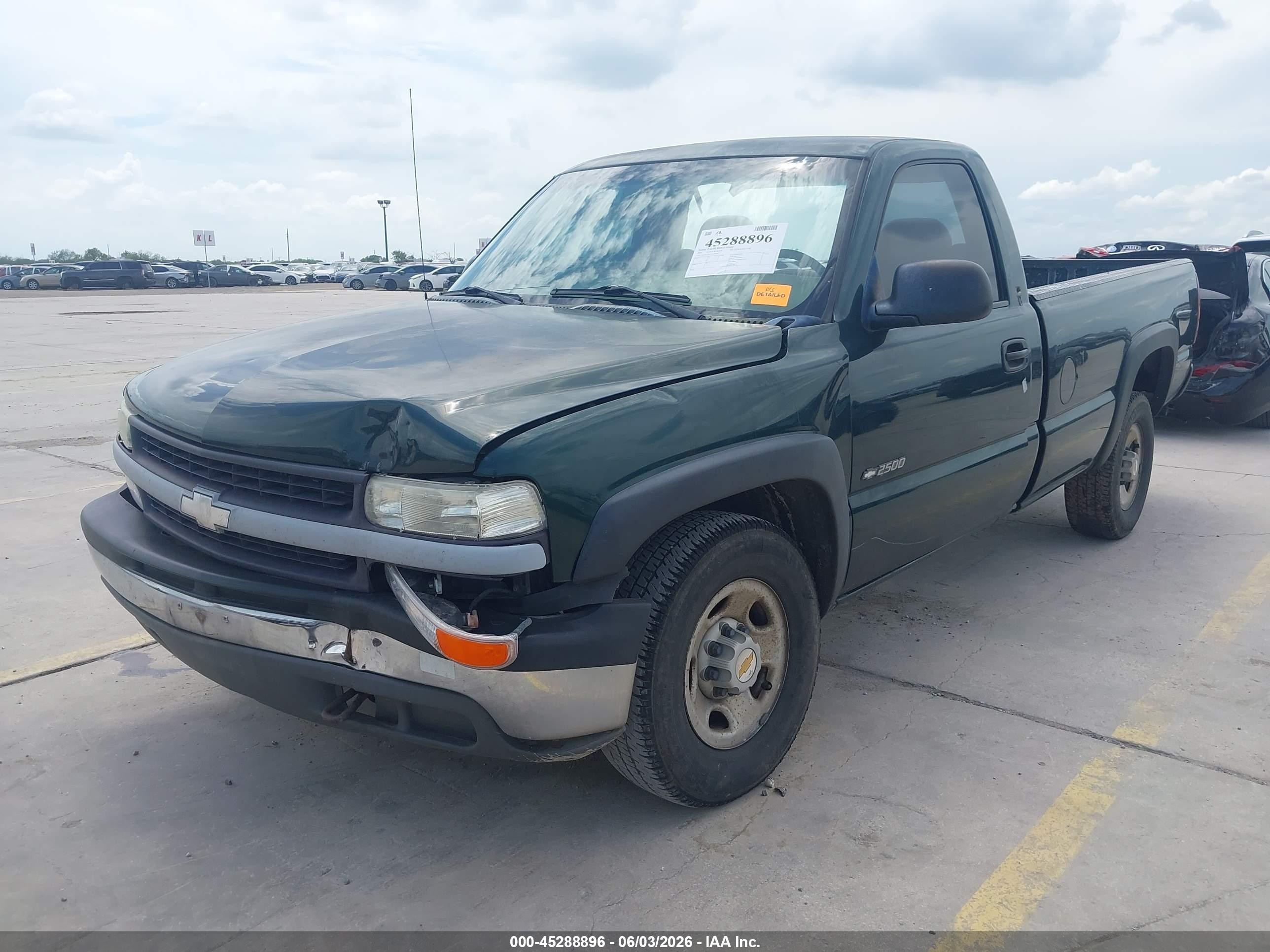 2001 Chevrolet Silverado 2500   Green vin: 1GCGC24U11Z289045