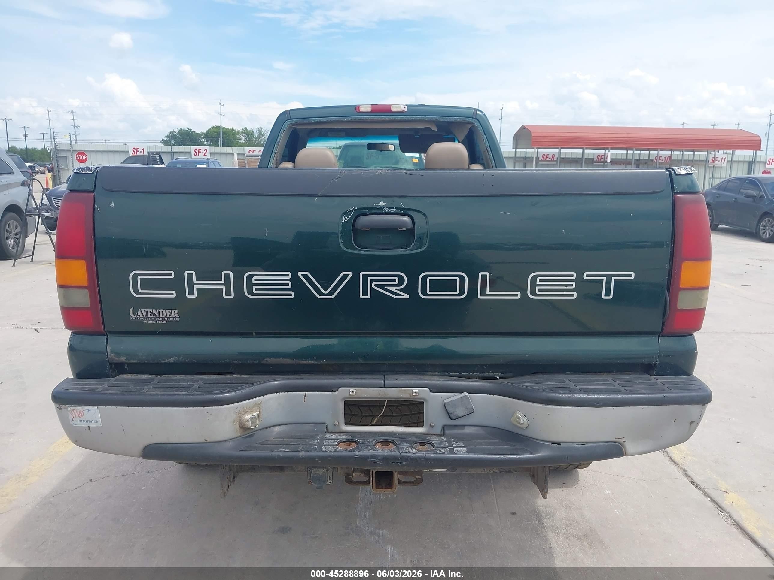 2001 Chevrolet Silverado 2500   Green vin: 1GCGC24U11Z289045