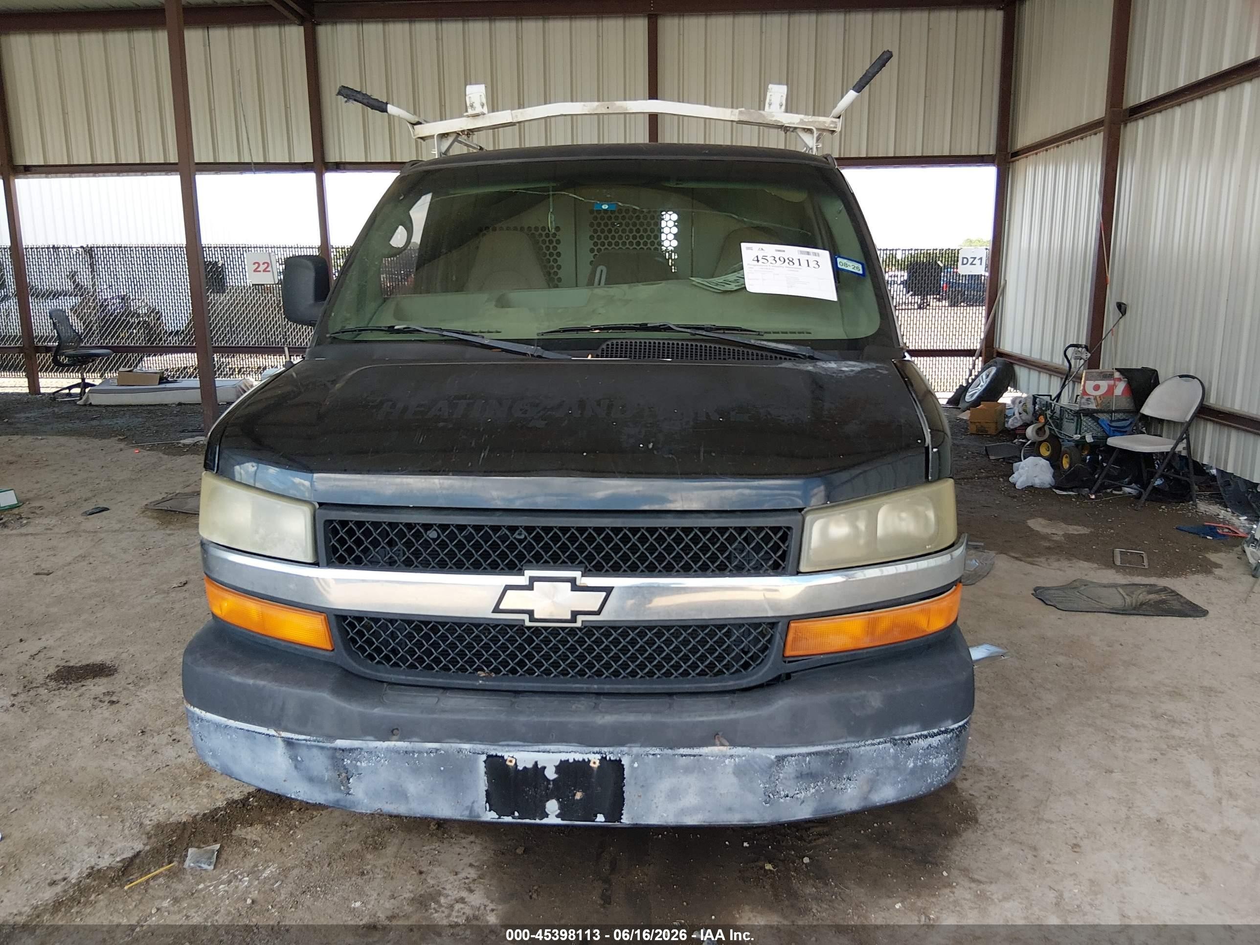 2009 Chevrolet Express Work Van Black vin: 1GCGG25C691126444