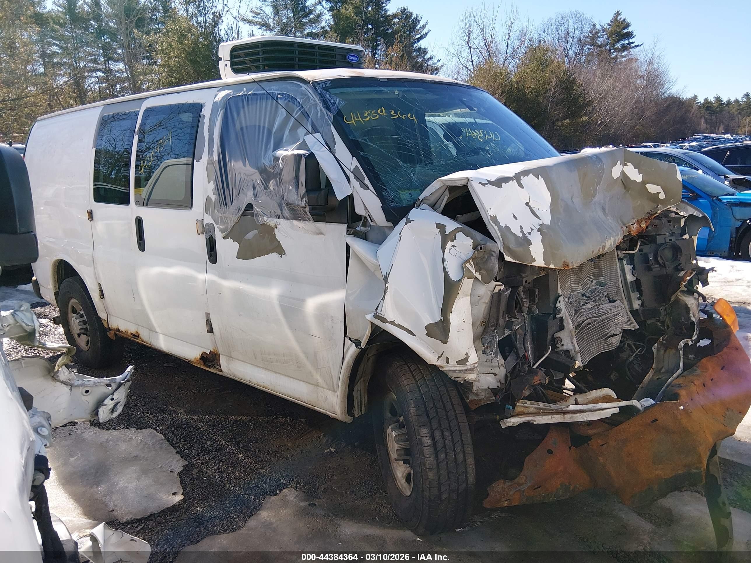 2008 Chevrolet Express Work Van White vin: 1GCGG25C881121342