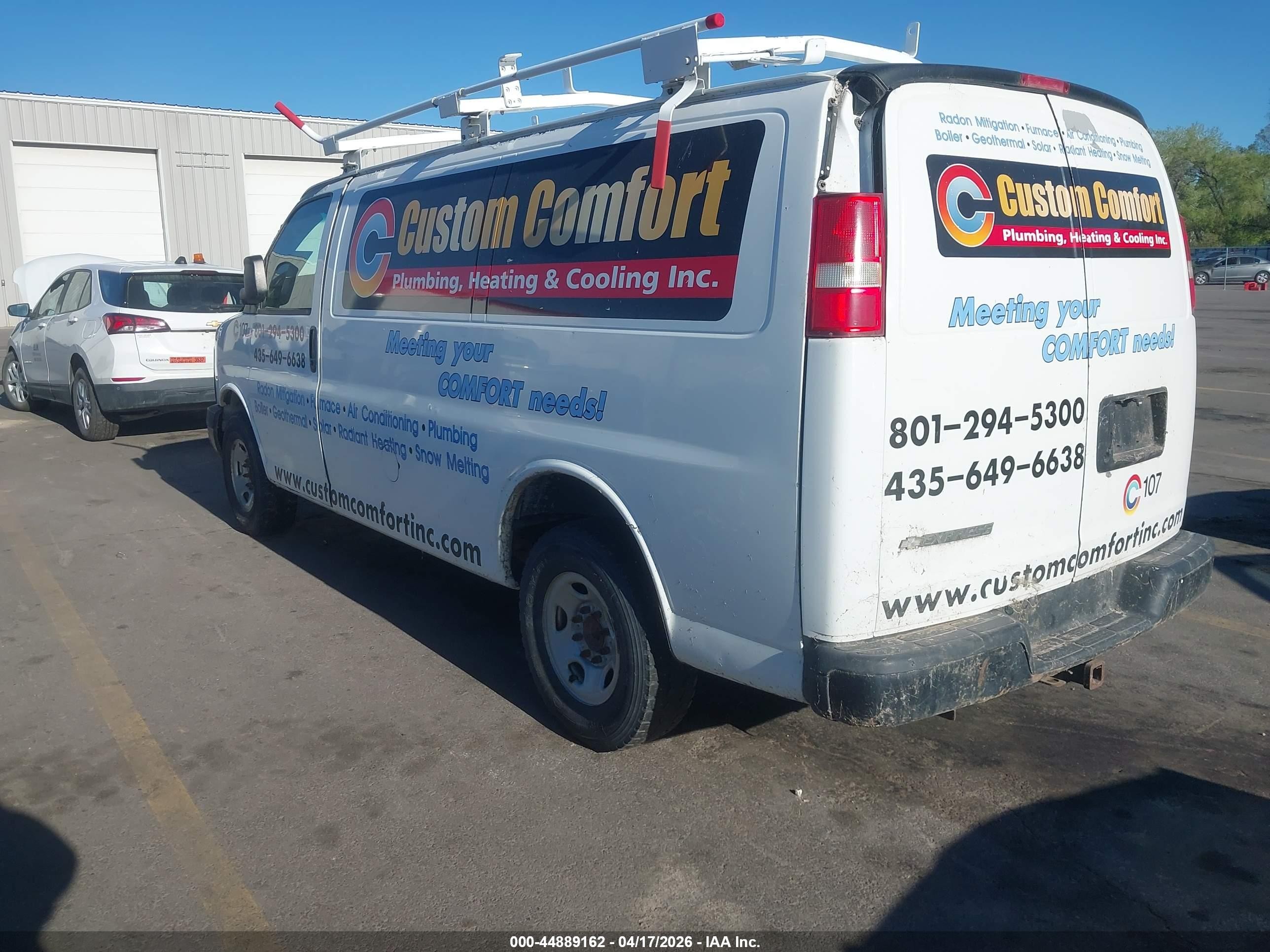 2008 Chevrolet Express Work Van White vin: 1GCGG25C881129652