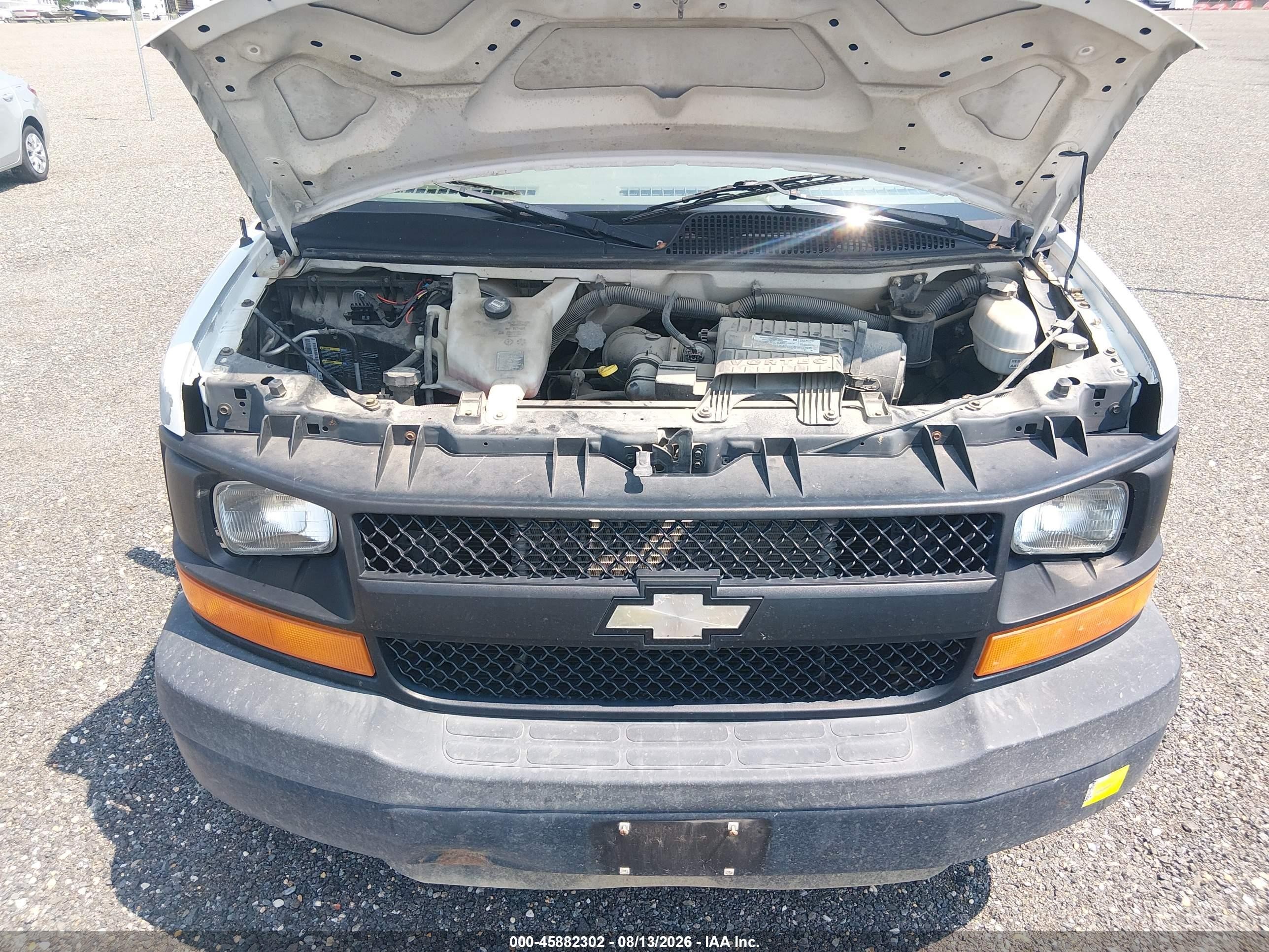 2008 Chevrolet Express Work Van White vin: 1GCGG25C881173652