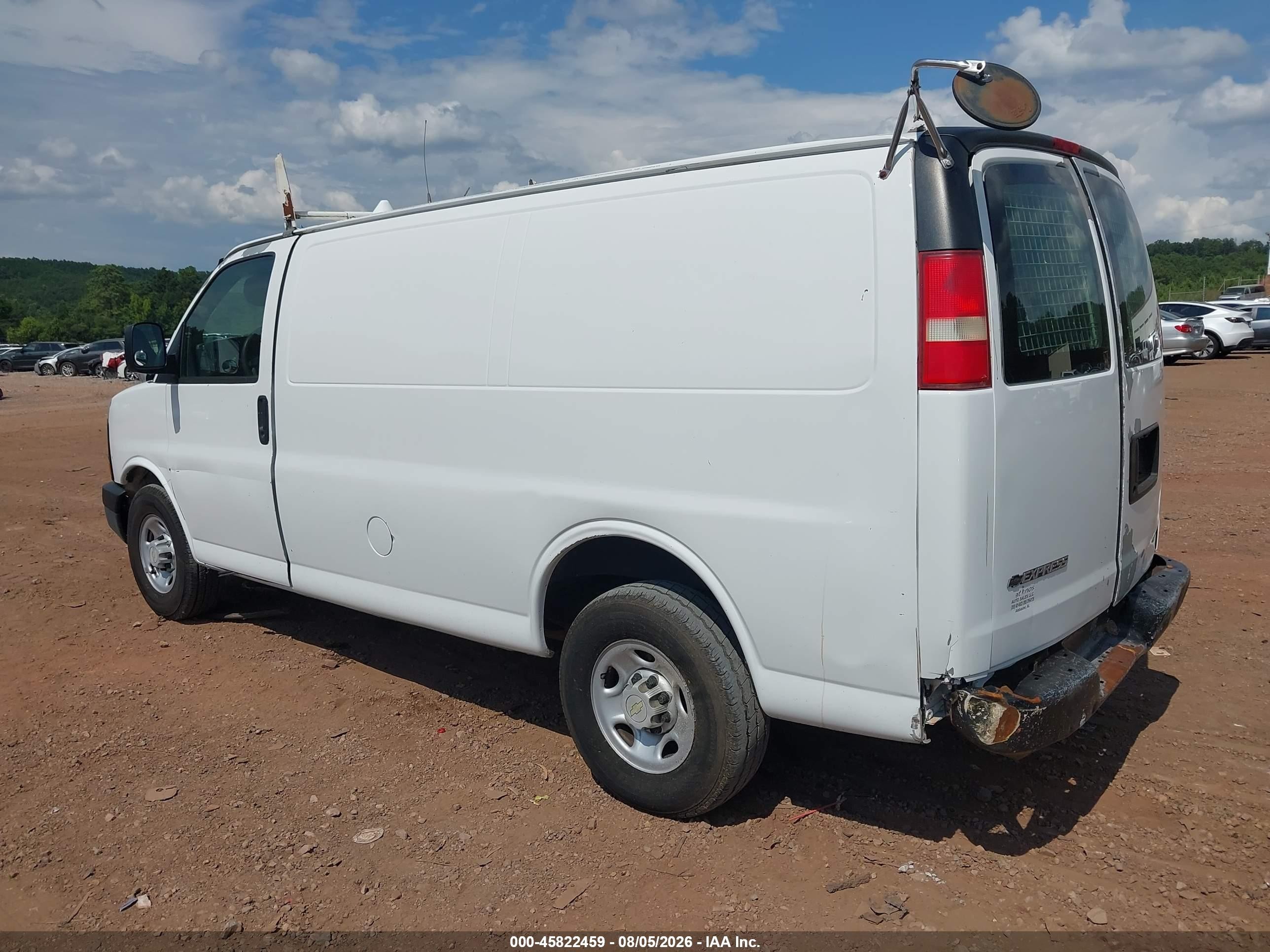 2009 Chevrolet Express Work Van White vin: 1GCGG25CX91108481