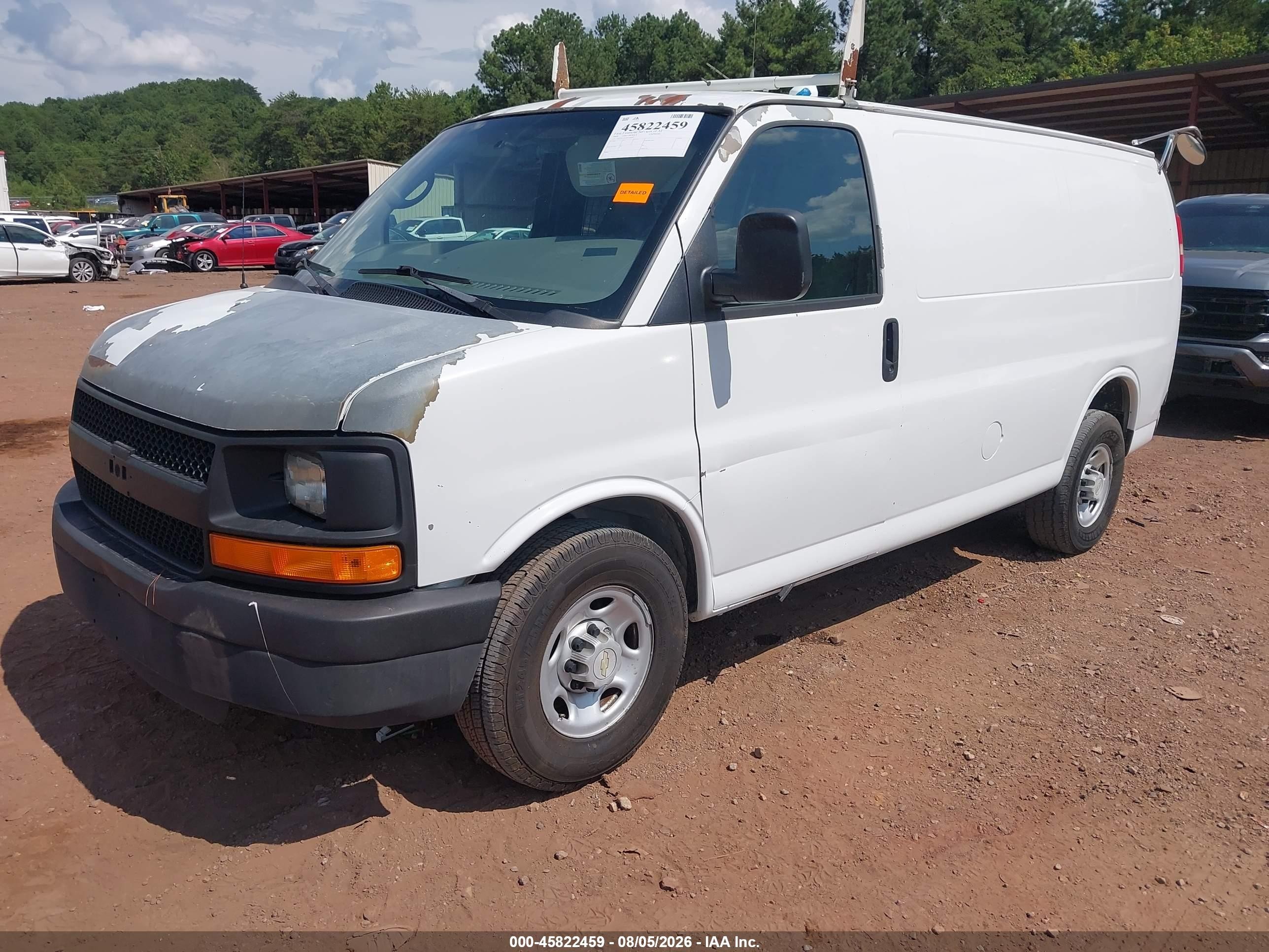 2009 Chevrolet Express Work Van White vin: 1GCGG25CX91108481