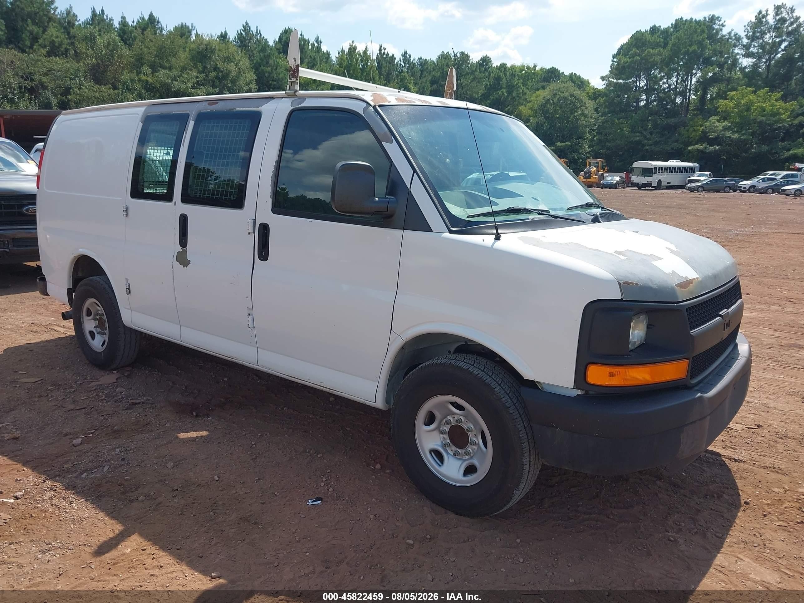 2009 Chevrolet Express Work Van White vin: 1GCGG25CX91108481