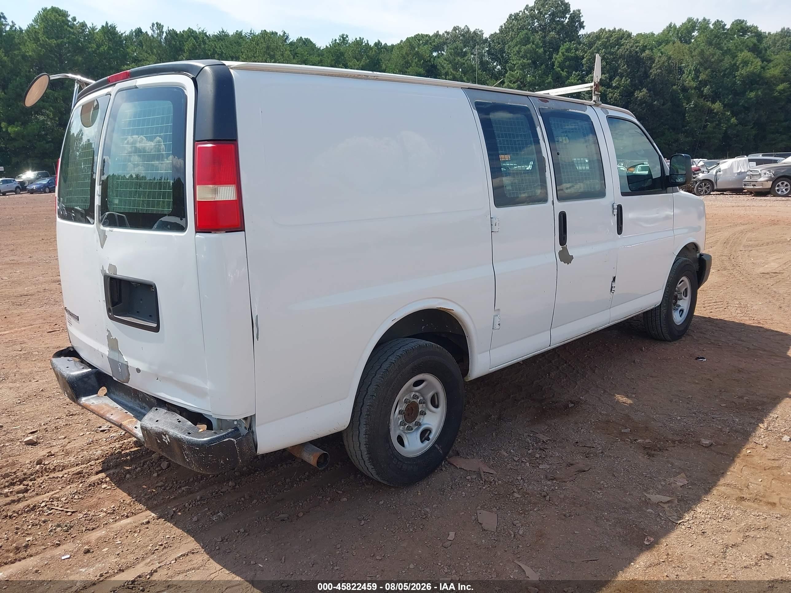 2009 Chevrolet Express Work Van White vin: 1GCGG25CX91108481
