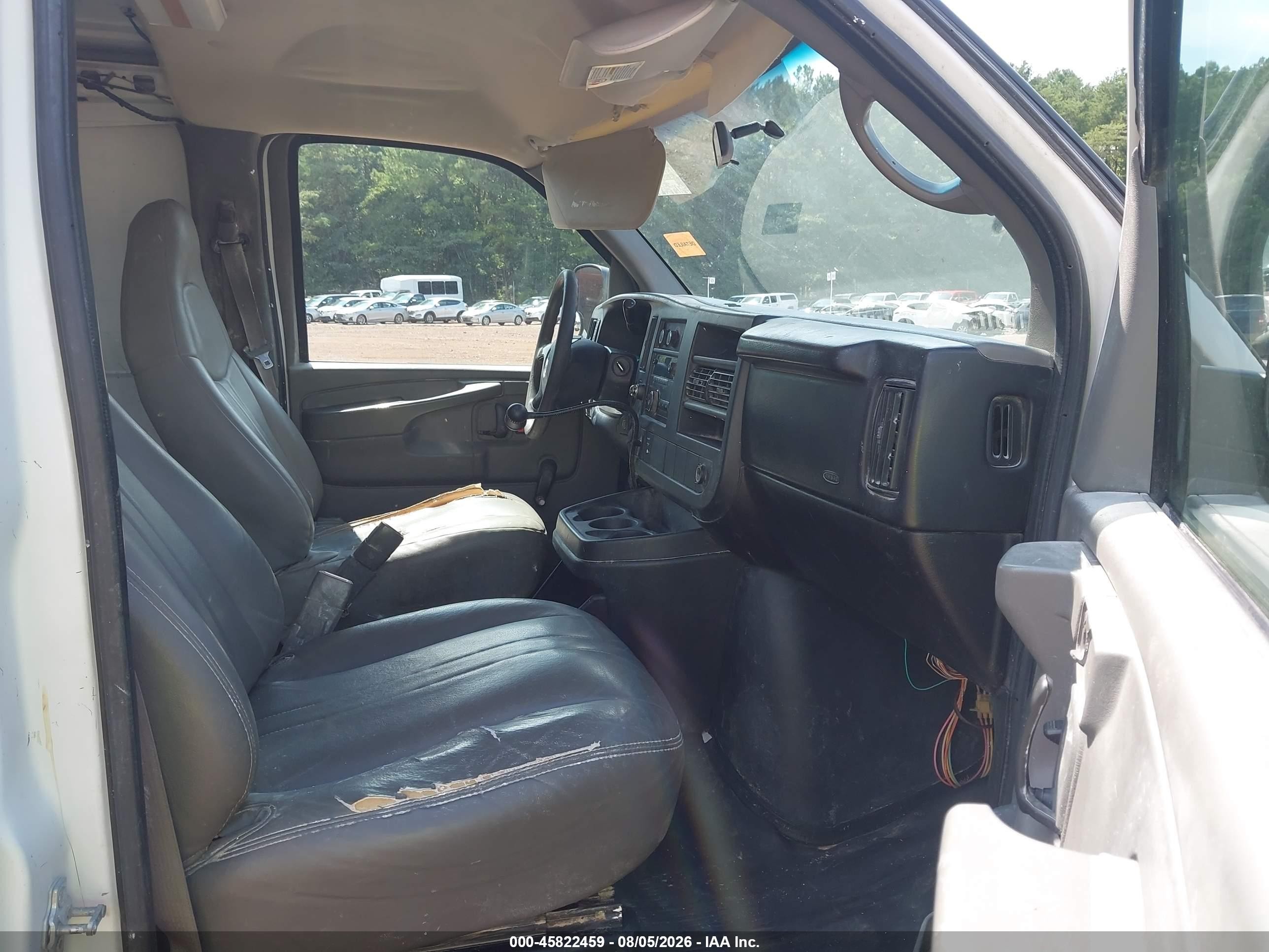 2009 Chevrolet Express Work Van White vin: 1GCGG25CX91108481