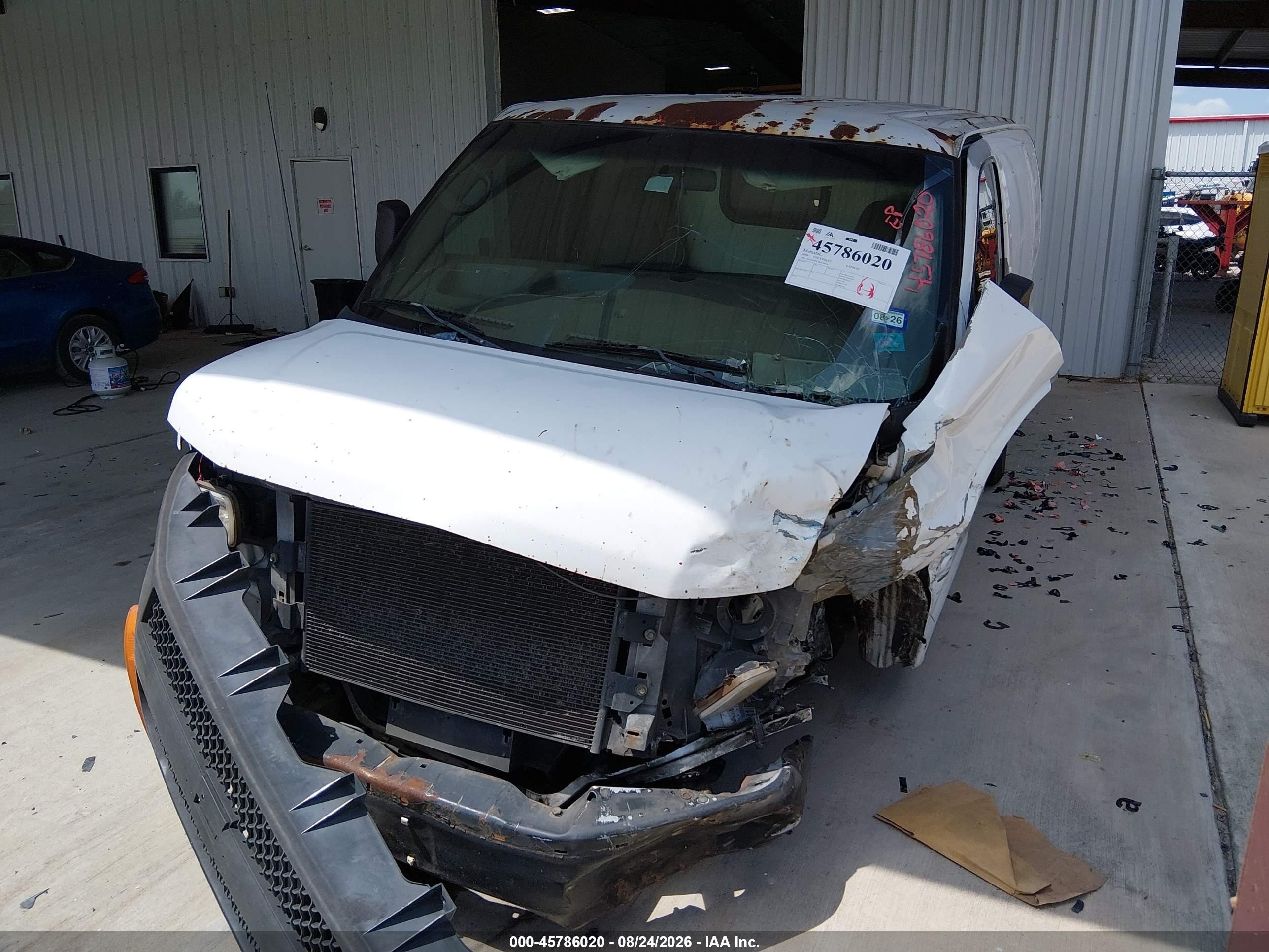 2009 Chevrolet Express Work Van White vin: 1GCGG25CX91130514