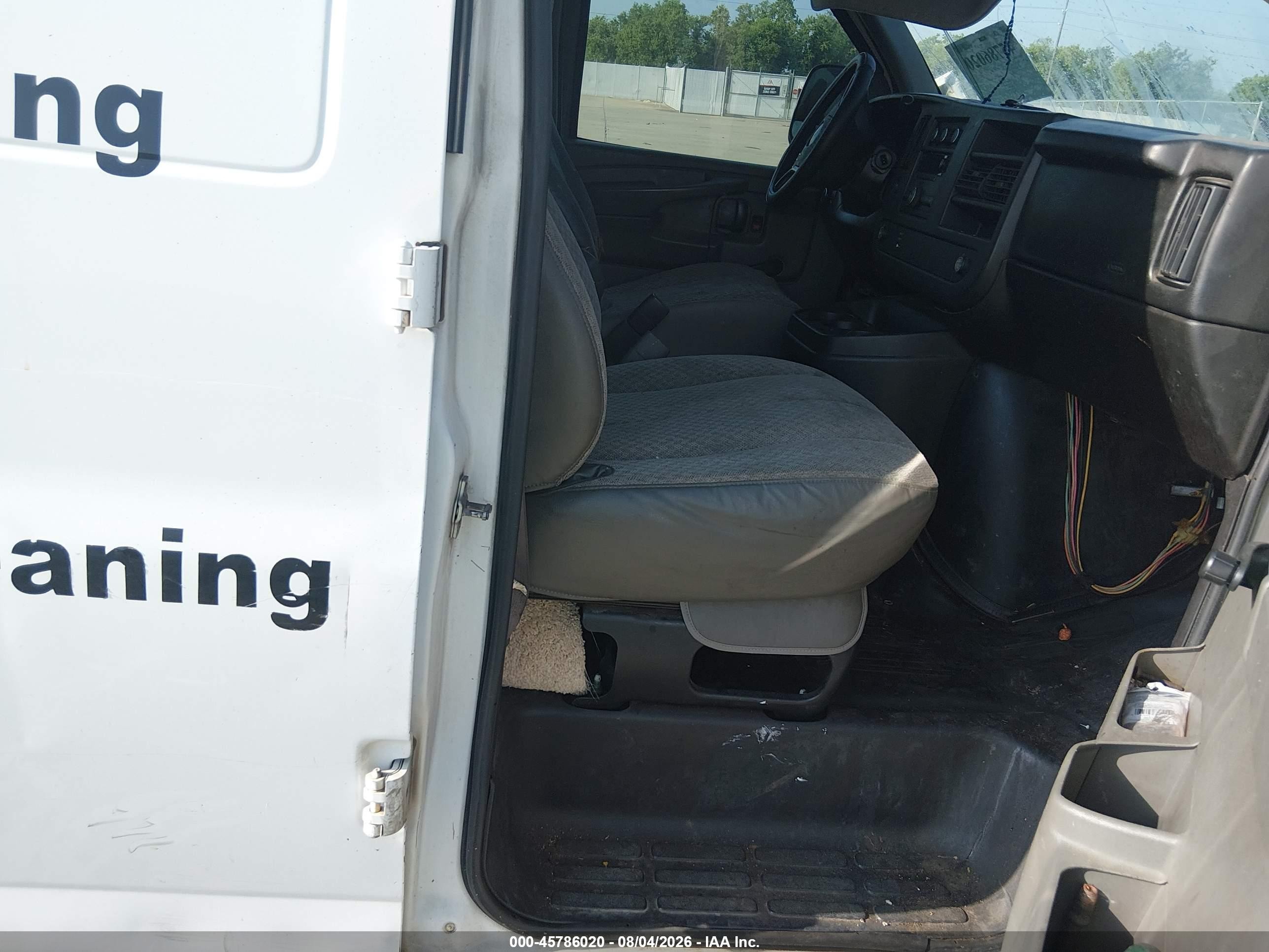 2009 Chevrolet Express Work Van White vin: 1GCGG25CX91130514