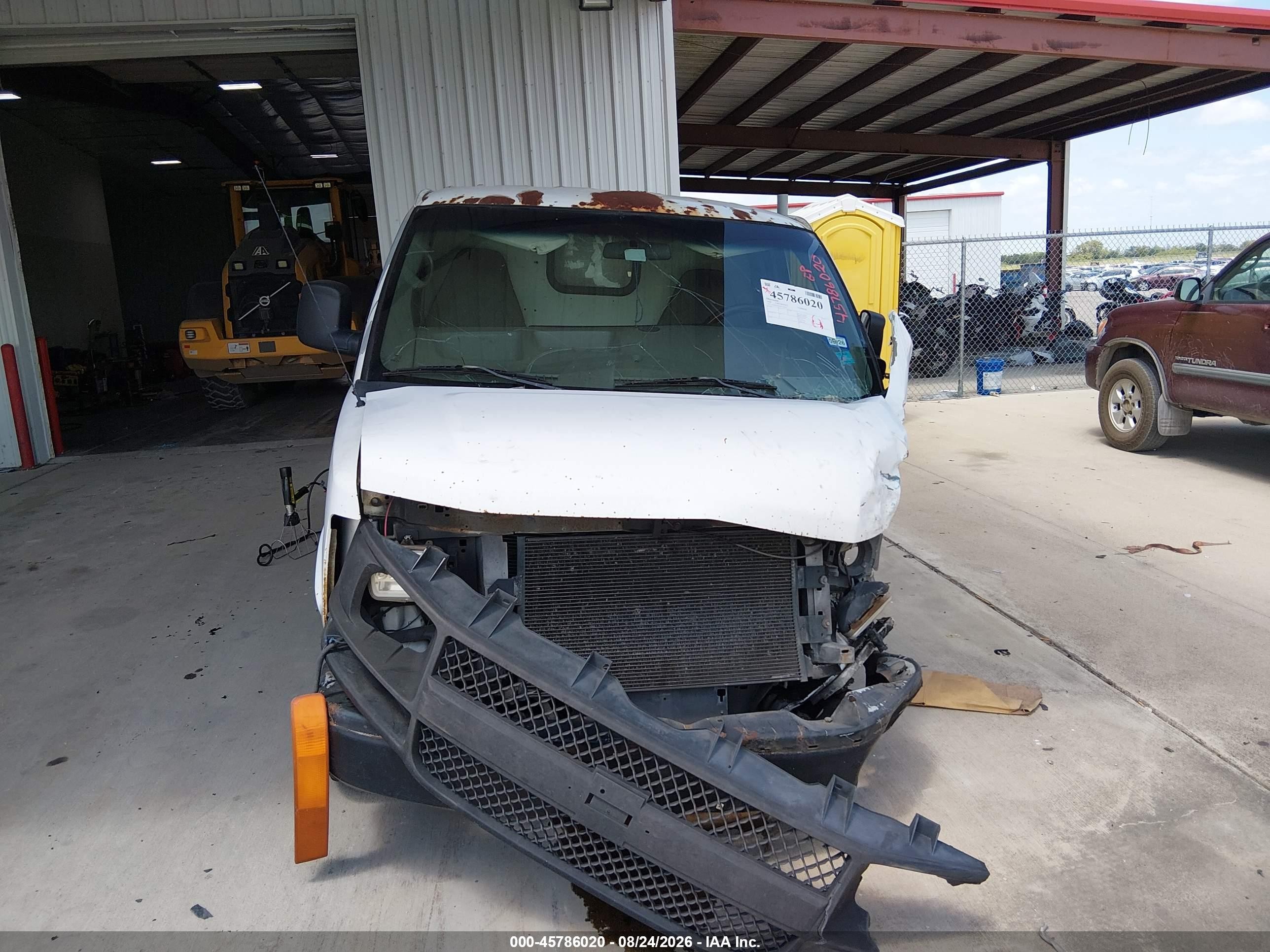 2009 Chevrolet Express Work Van White vin: 1GCGG25CX91130514