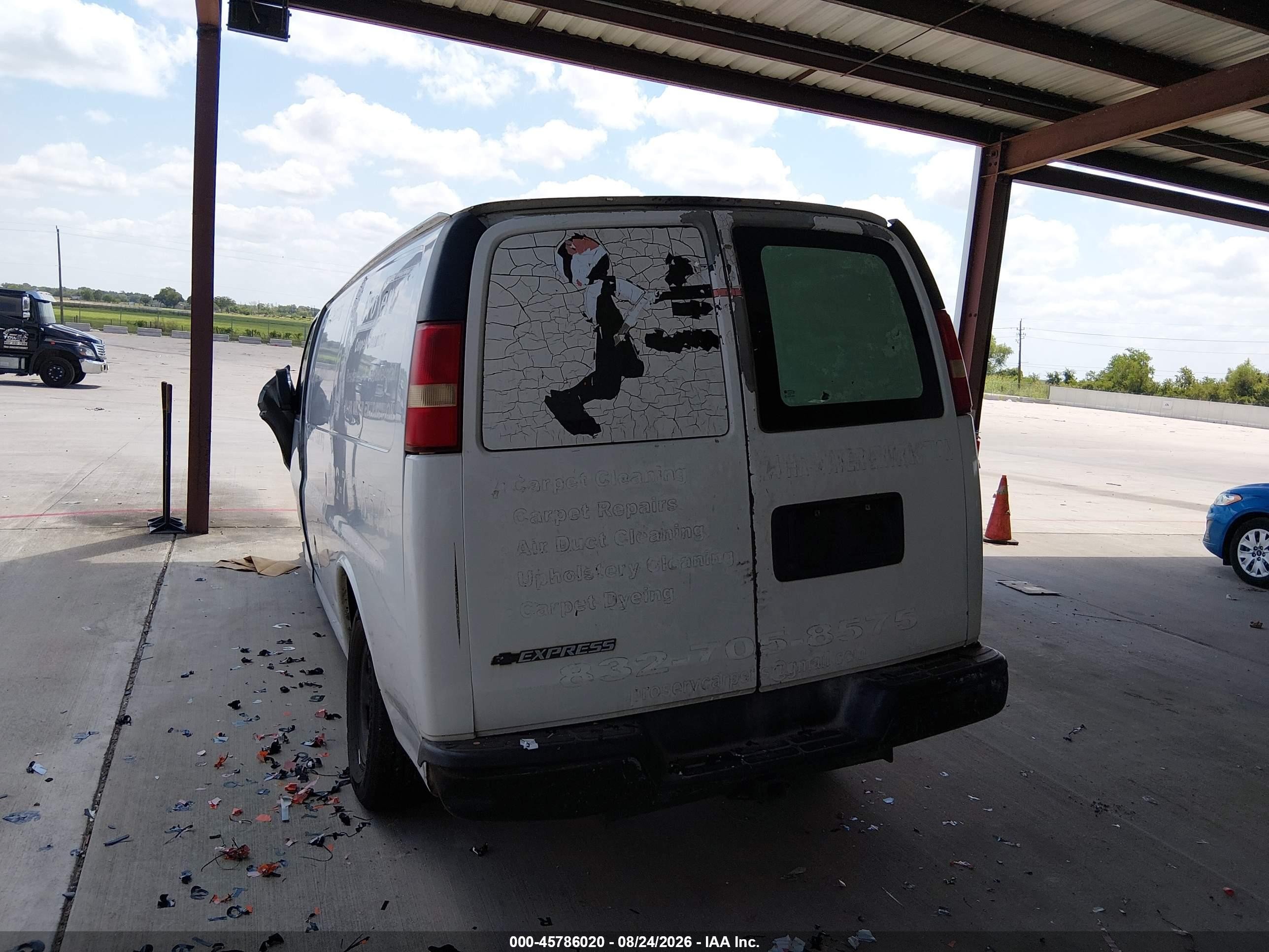 2009 Chevrolet Express Work Van White vin: 1GCGG25CX91130514